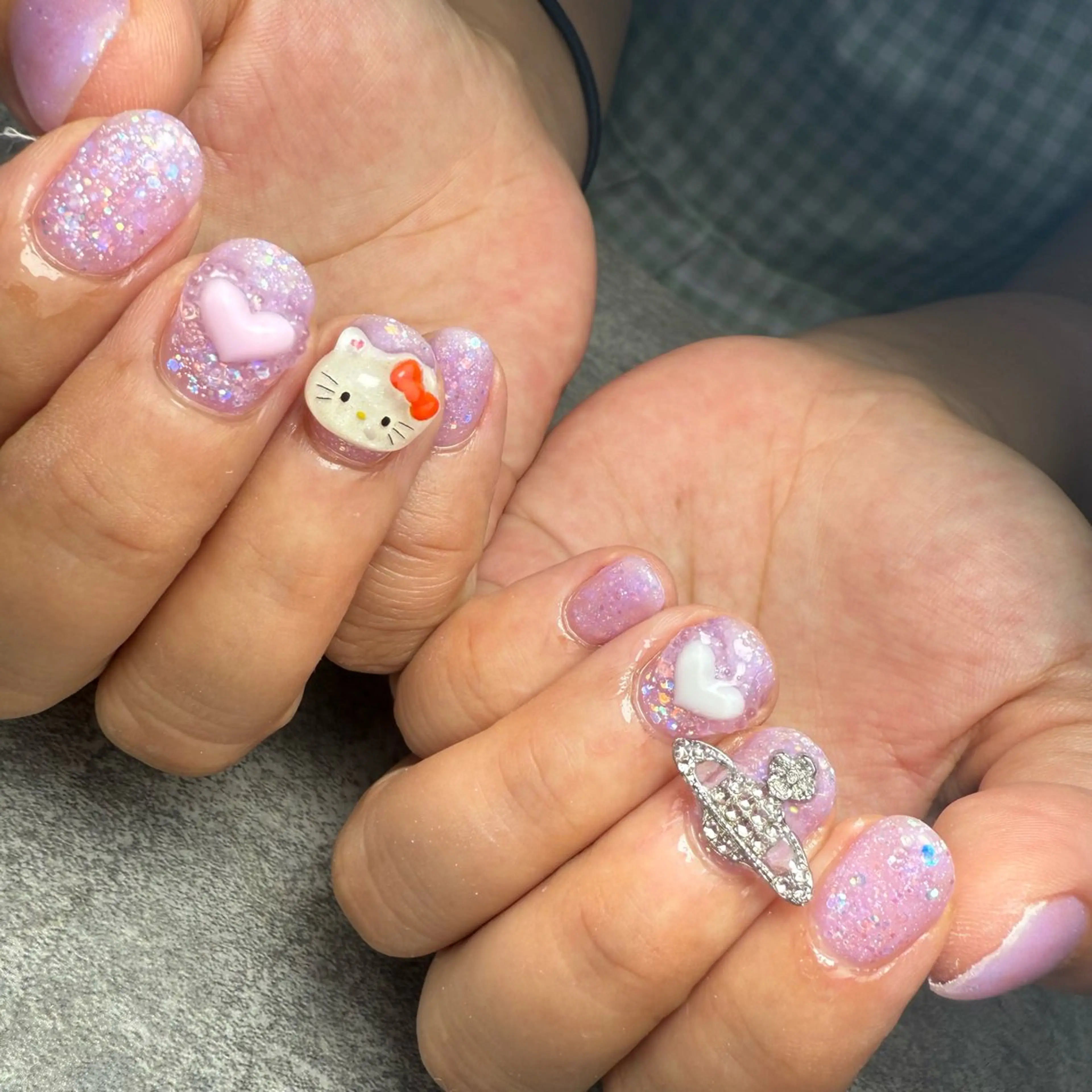 ネイル ラメ(グリッター) ショートネイル ハンドネイル yuki nail...のネイルデザイン
