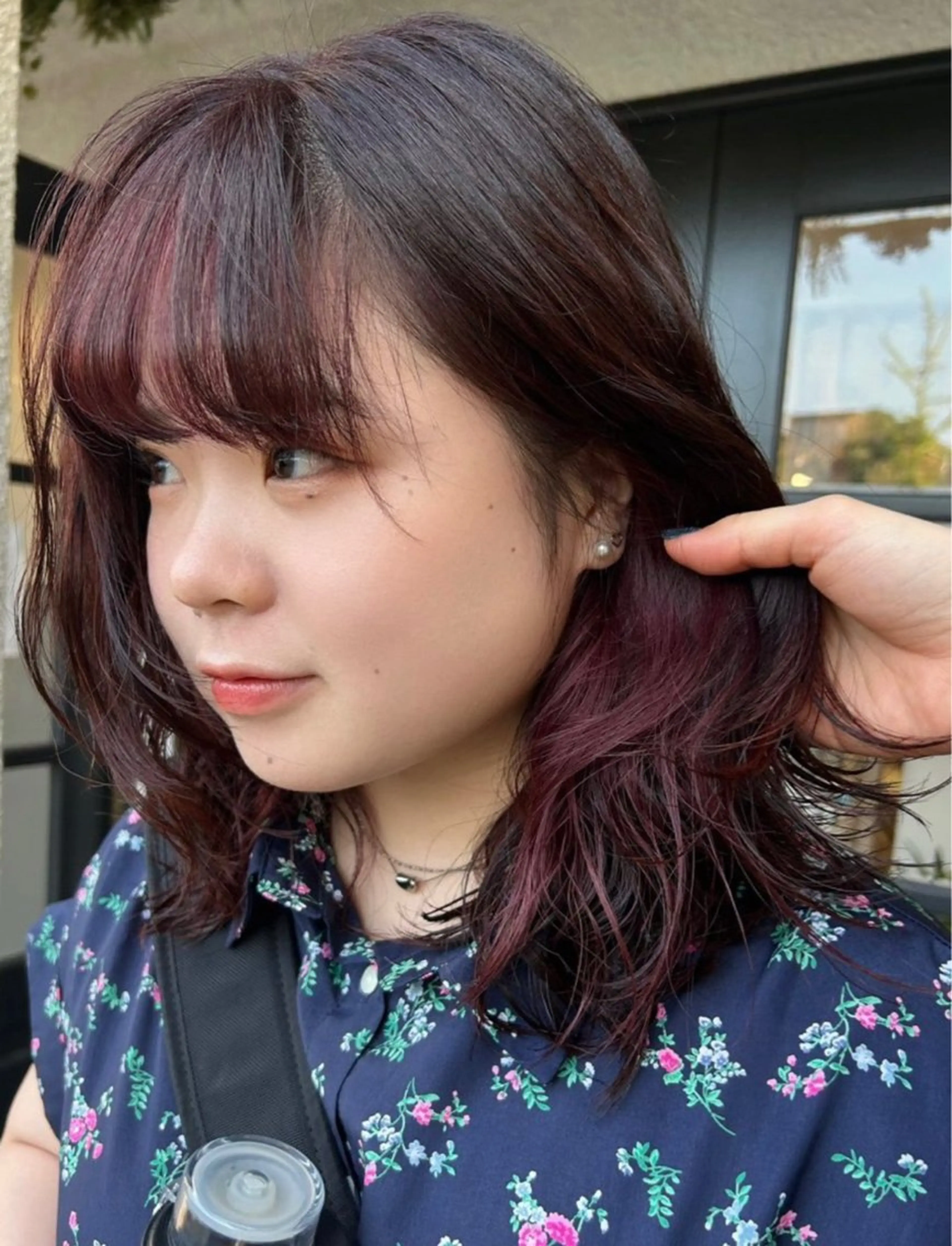 ミディアム カラー ヘアカラー トリートメント Koharu🍓/ 透明感/ツヤ髪のヘアスタイル