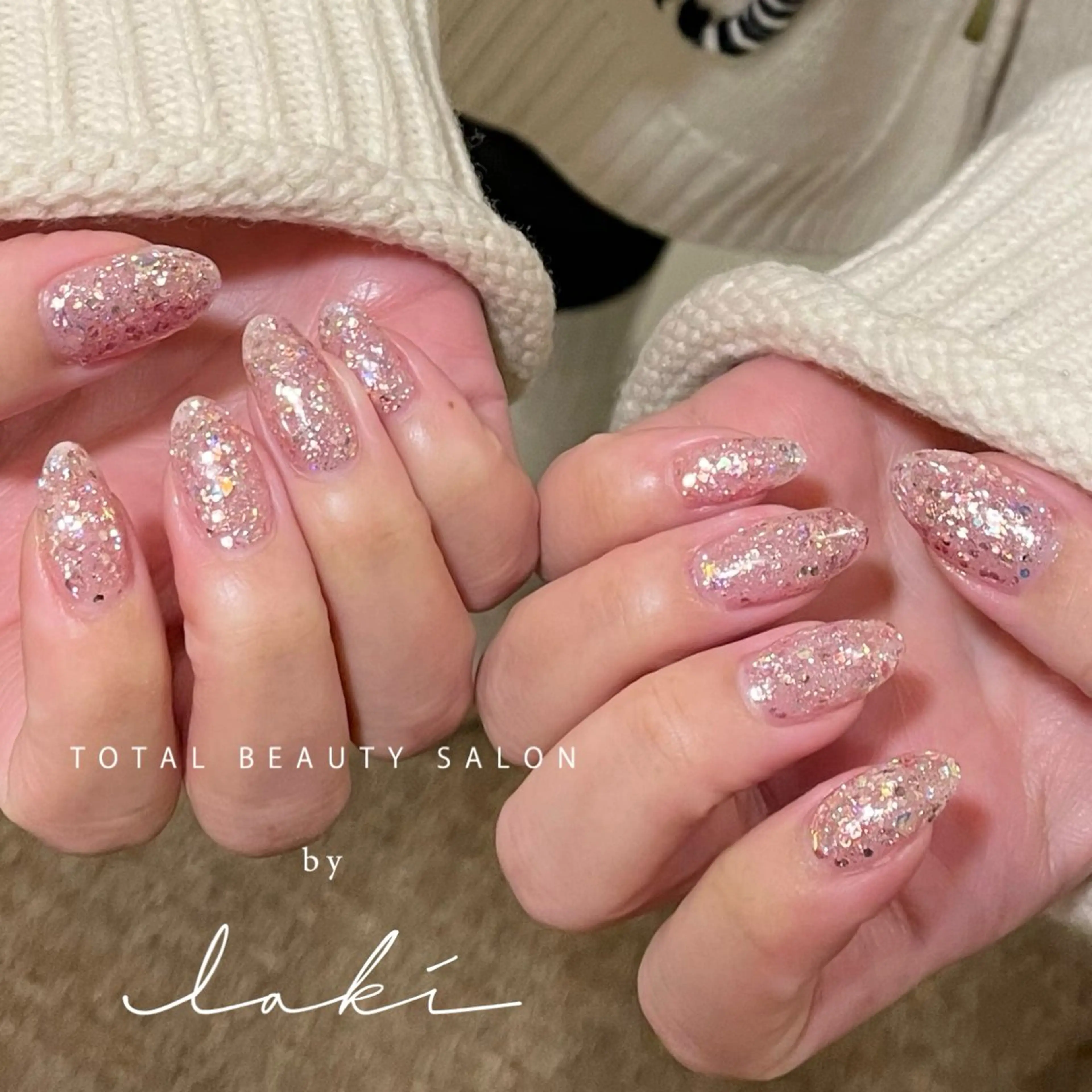 ネイル ラメ(グリッター) ワンカラーネイル ハンドネイル bylaki_ haruka(K)のネイルデザイン