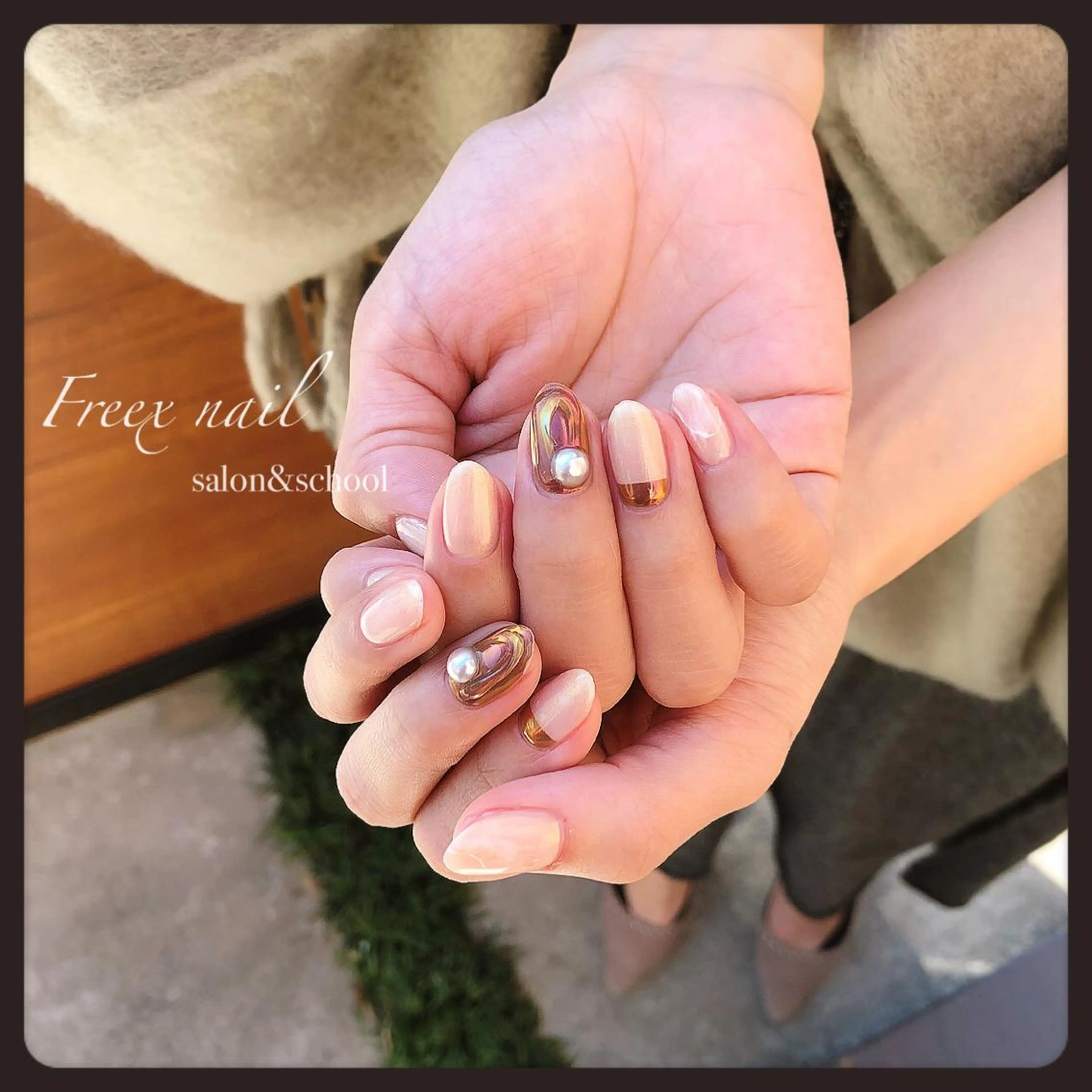ネイル ミラーネイル Freex nail所属・freex nail /ニュアンス/個性派のネイルデザイン