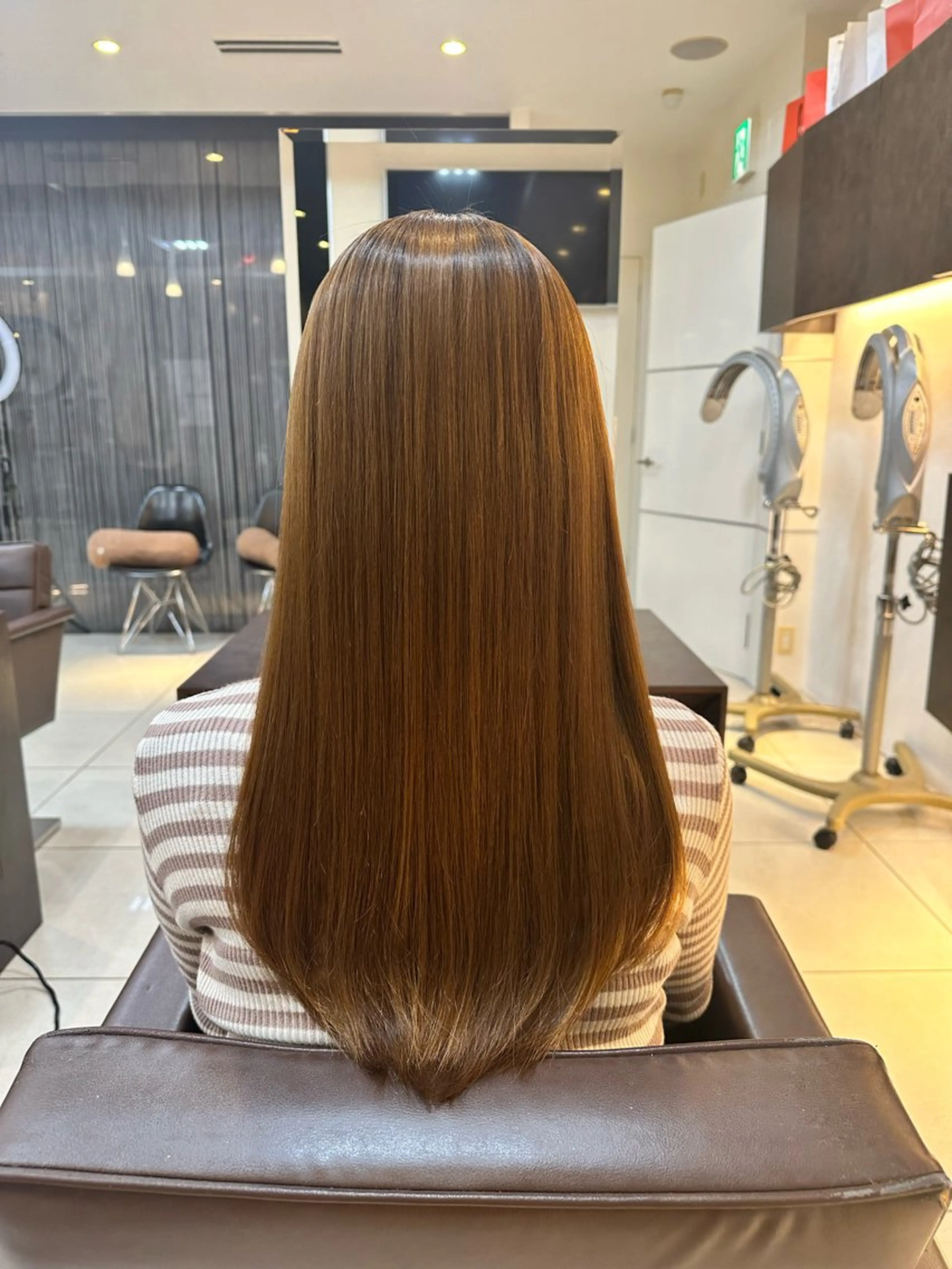 セミロング 髪質改善 縮毛矯正 🤎韓国ヘア ベージュ まゆか🤎のヘアスタイル