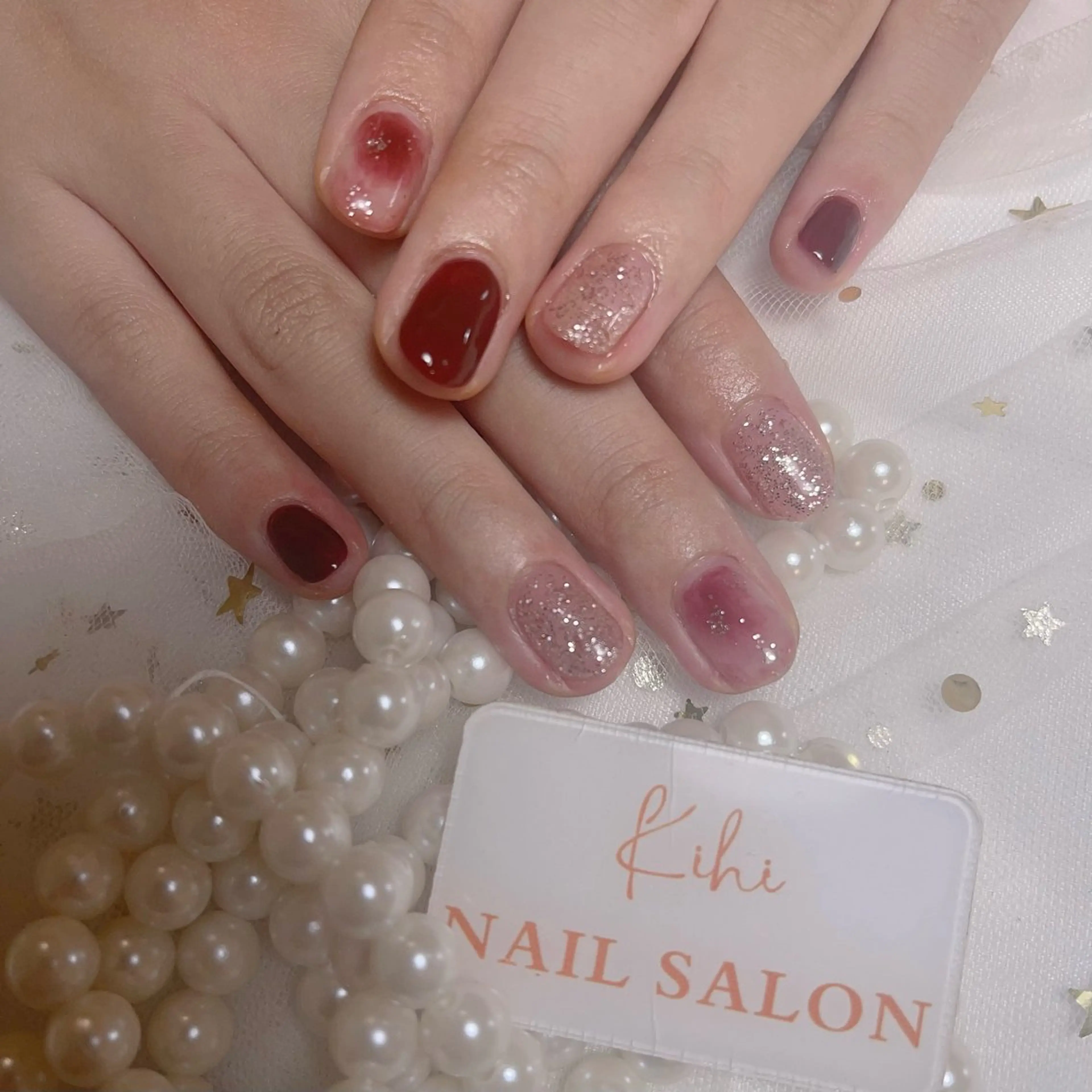 ネイル アートネイル フレンチネイル ジェルネイル グラデーション 韓国ネイル ハンドネイル 💕鈴木ユリ パラジェル/オフ無料のネイルデザイン