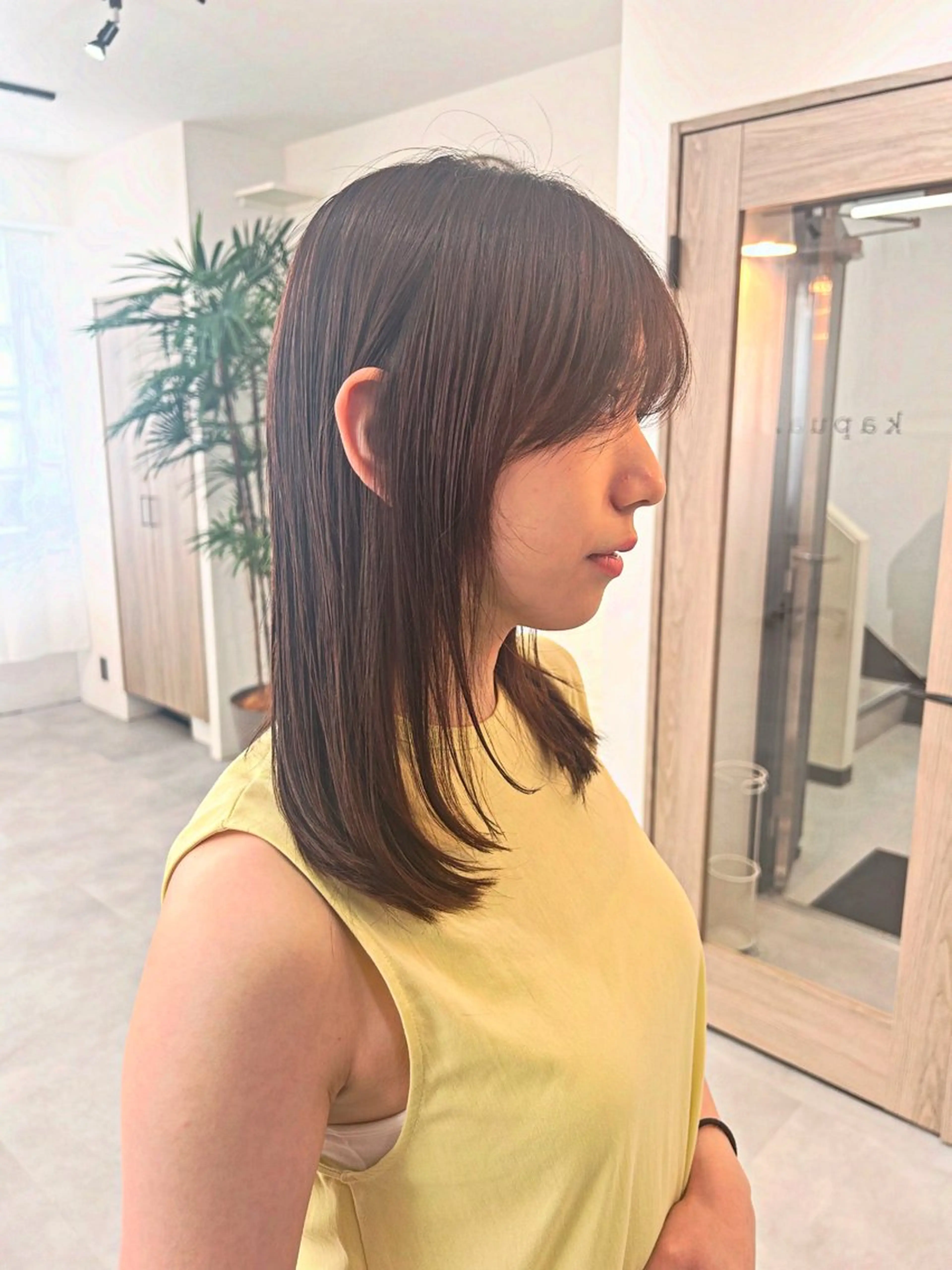 セミロング カット トリートメント 後藤紗英/髪質改善 /オリーブベージュのヘアスタイル