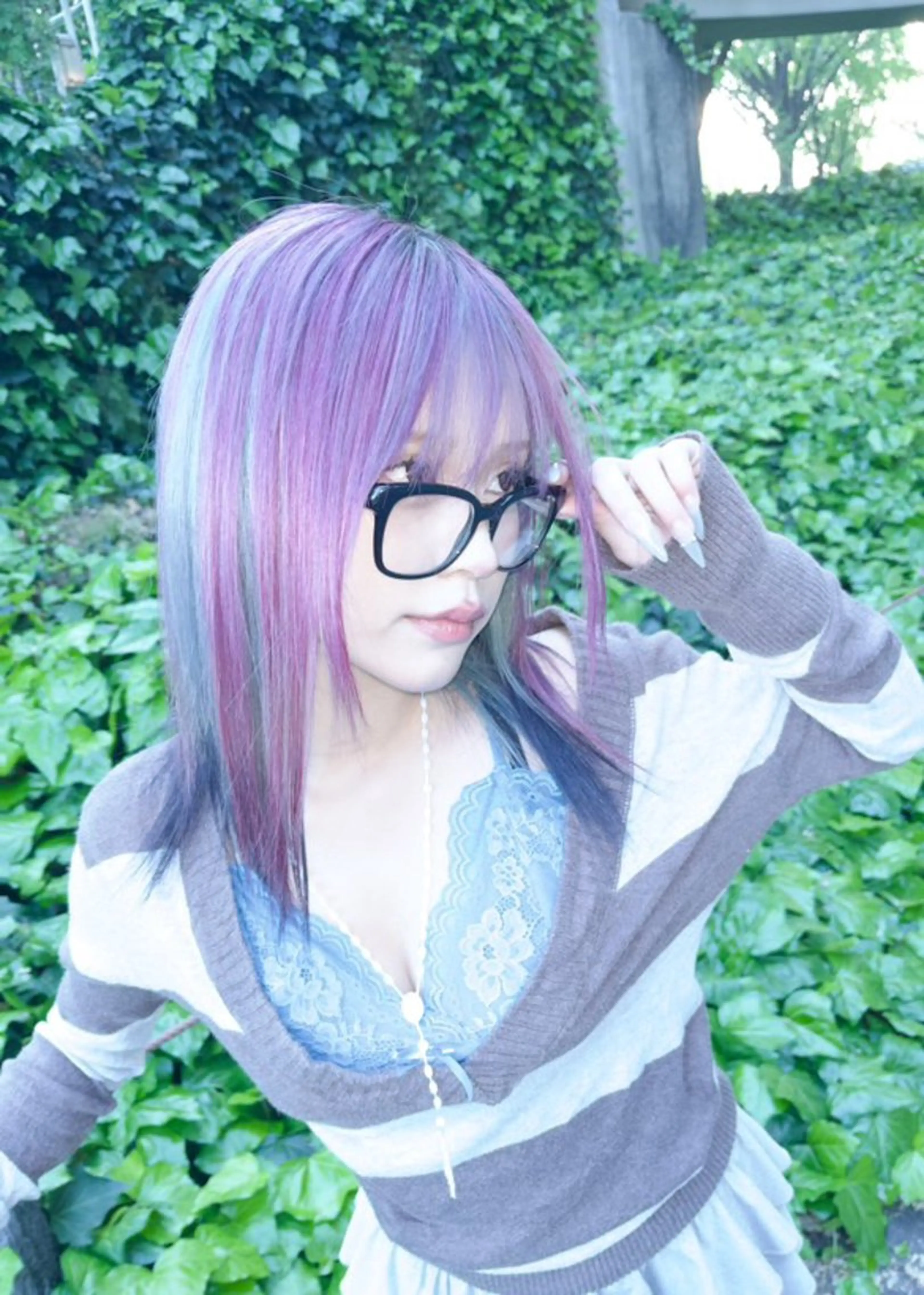 ミディアム カラー ブロンド 縮毛矯正 名古屋／デザイン／ ブリーチ/松井亮磨のヘアスタイル