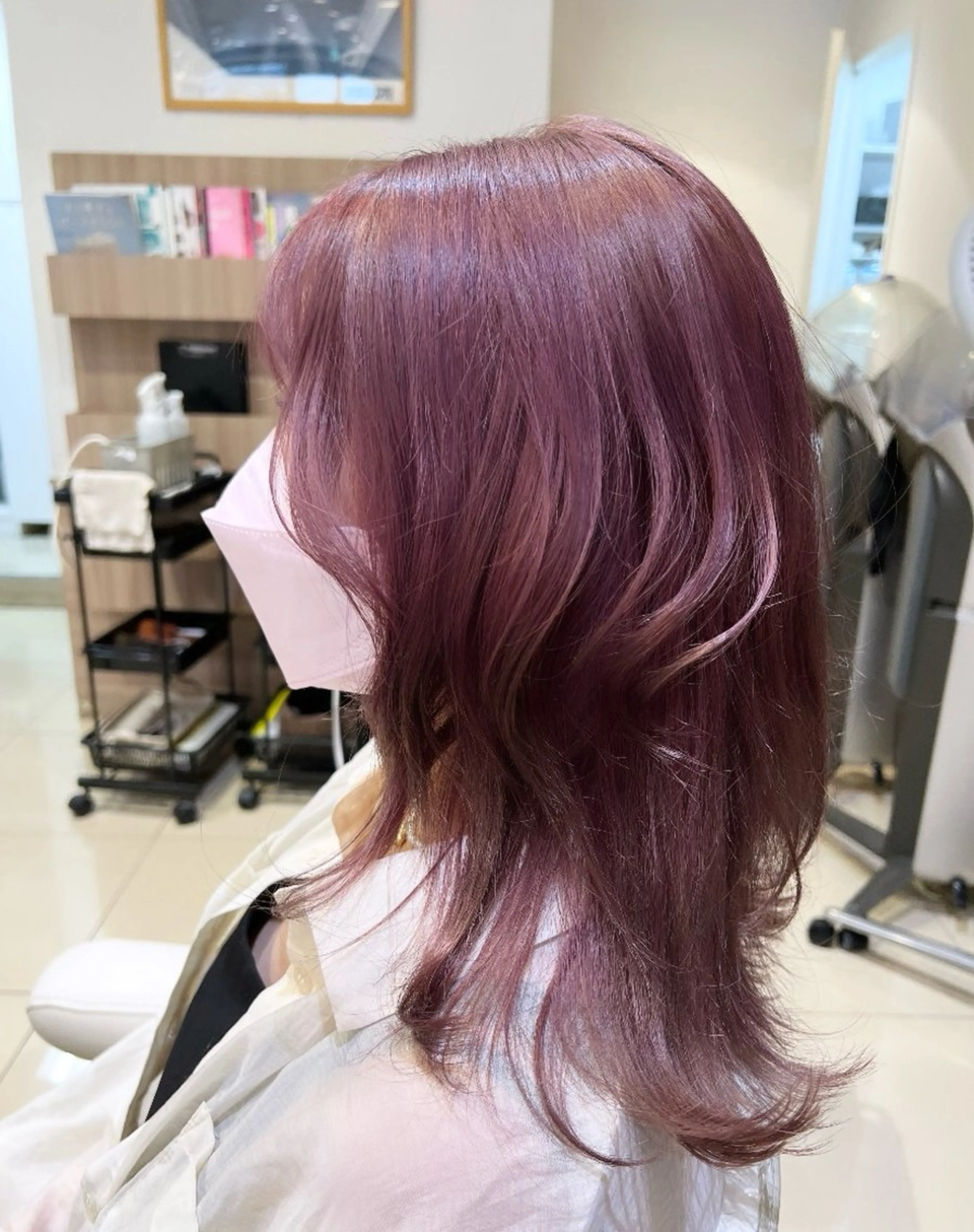 セミロング カラー ブリーチ ラベンダーカラー ラベンダーピンク ピンクカラー カット ヘアカラー トリートメント 横浜/韓国風/ヘアメ /ユイナ🎀のヘアスタイル