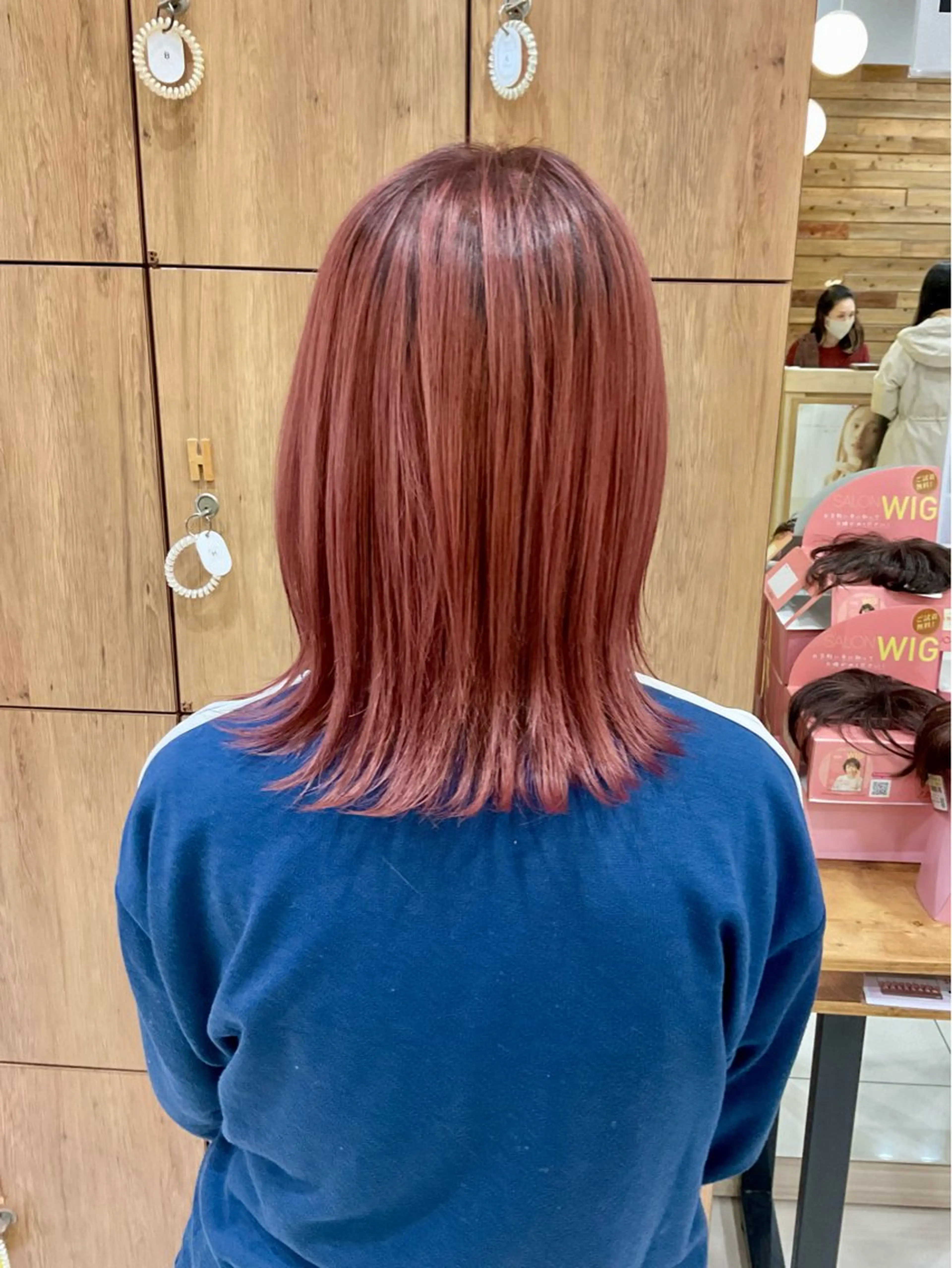 ミディアム ヘアカラー ちぐさ/暖色/ ワンカラー🤍のヘアスタイル