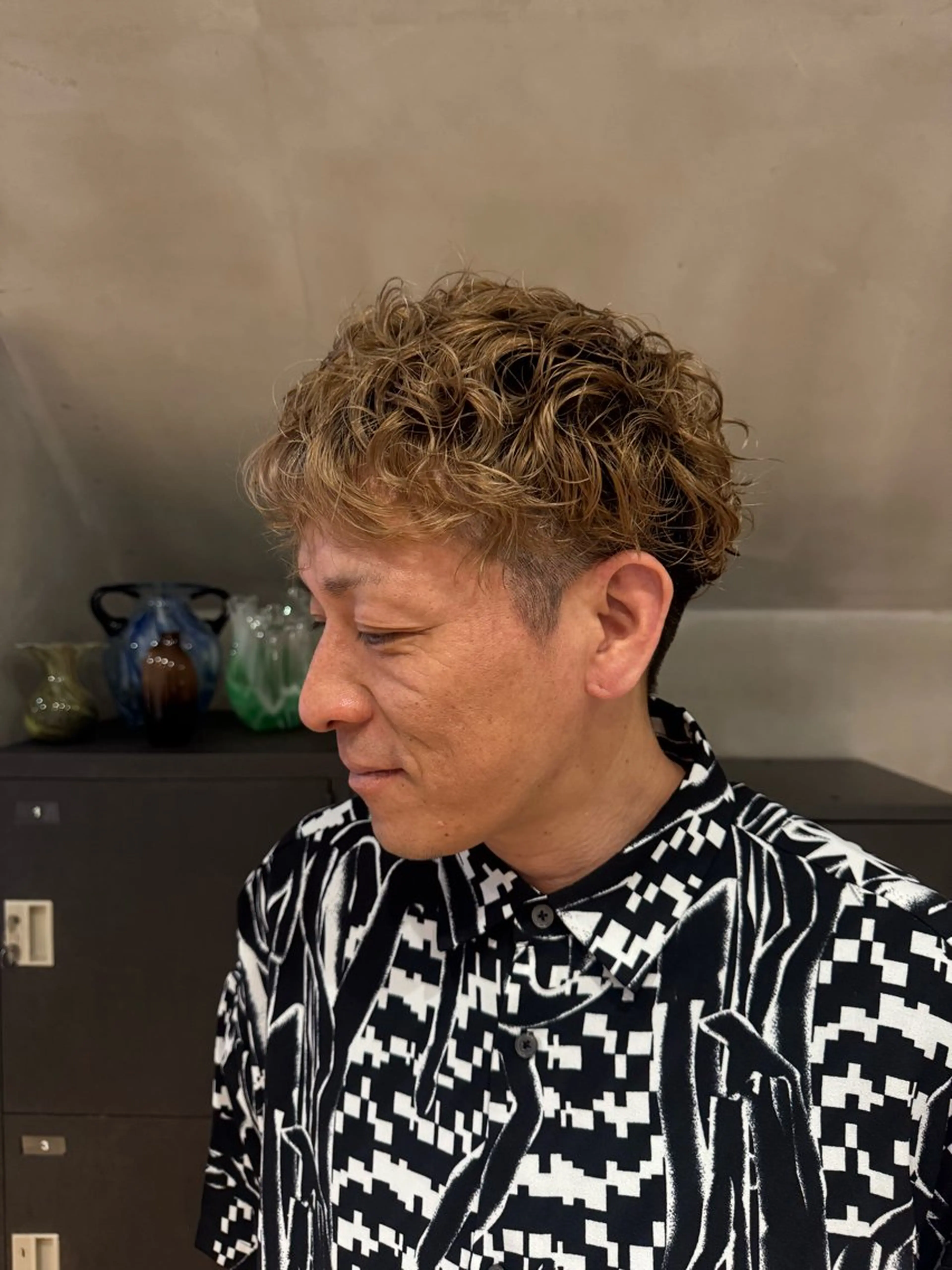 ショート パーマ スパイラルパーマ Hina/ハイライト 、パーマモデル募集中のヘアスタイル