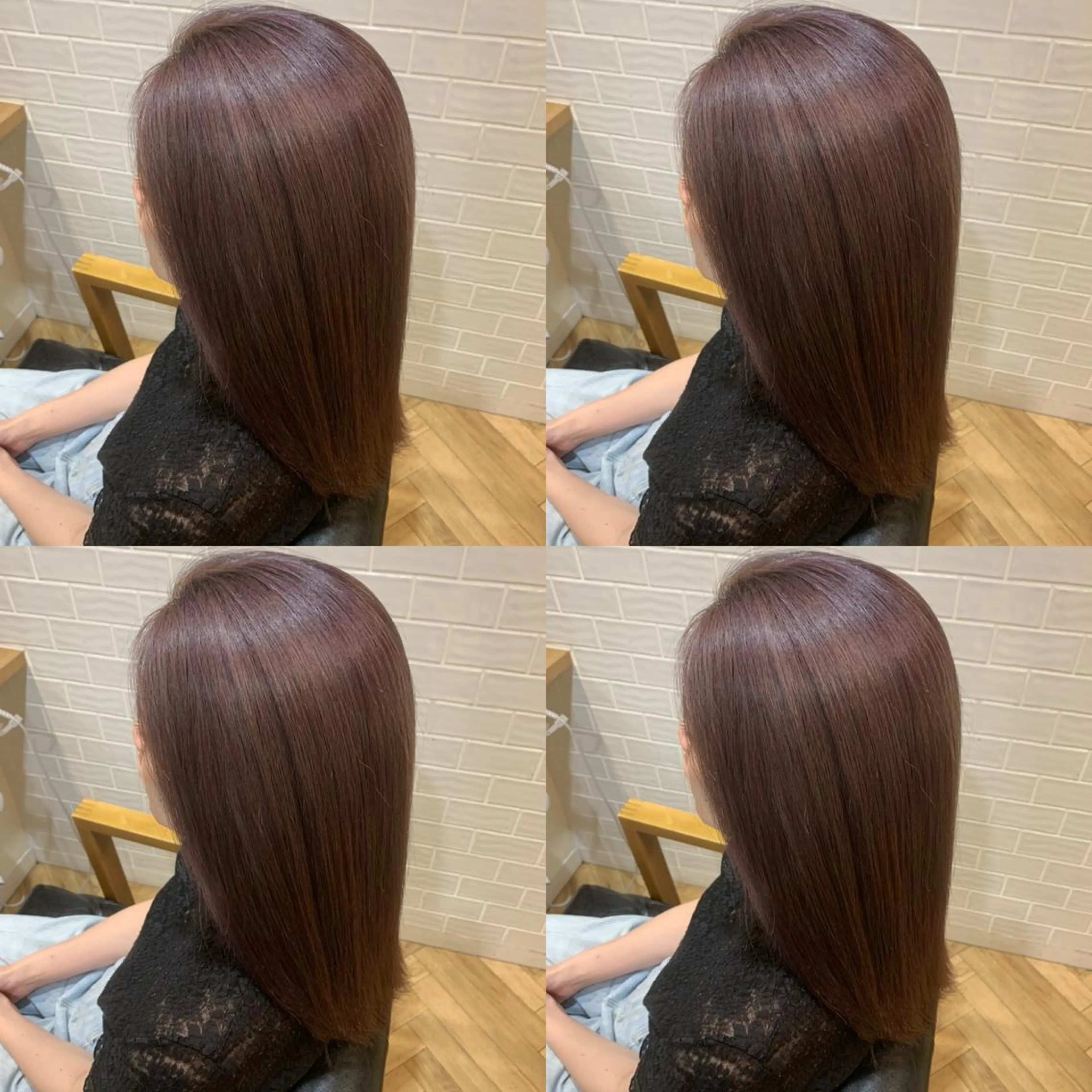 セミロング アッシュ パープルカラー ✨髪質改善✖︎韓国 レイヤー✨ナカムラのヘアスタイル