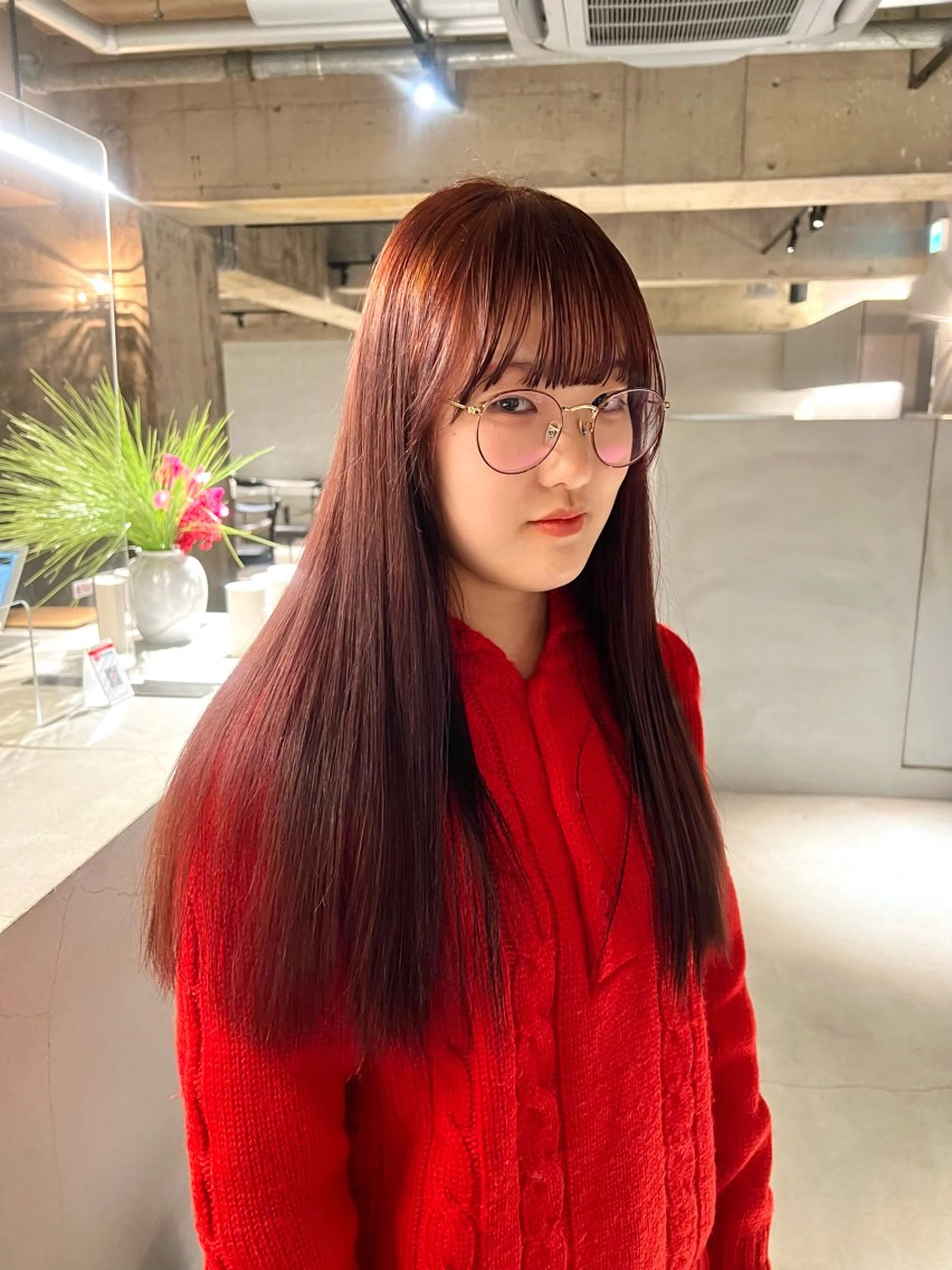 ロング カラー カット ヘアカラー トリートメント 宮川 日菜子のヘアスタイル