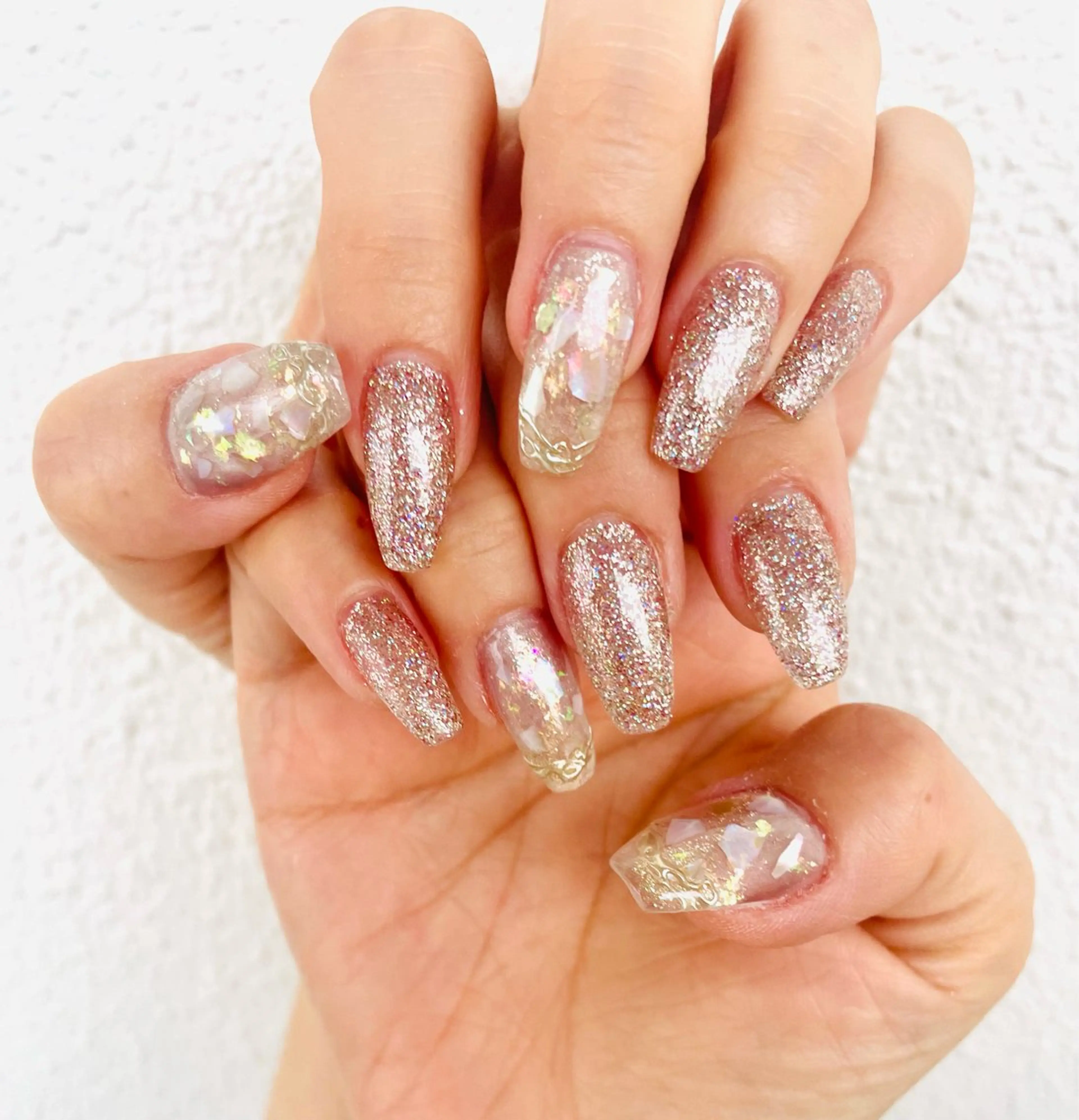 奥行きシェルネイル×ミラーライン✨✨の写真