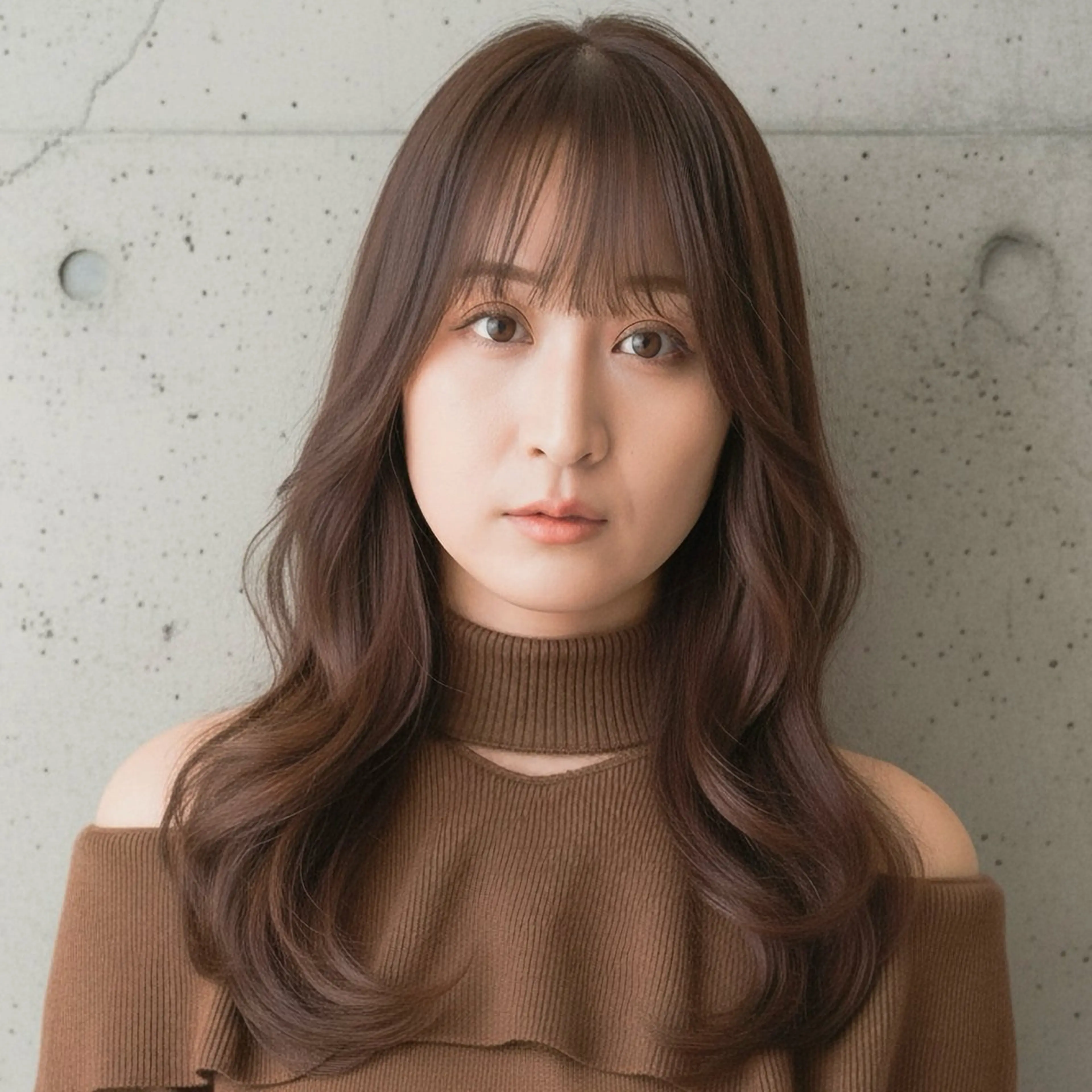 セミロング カット ヘアカラー 田窪 珠妃のヘアスタイル