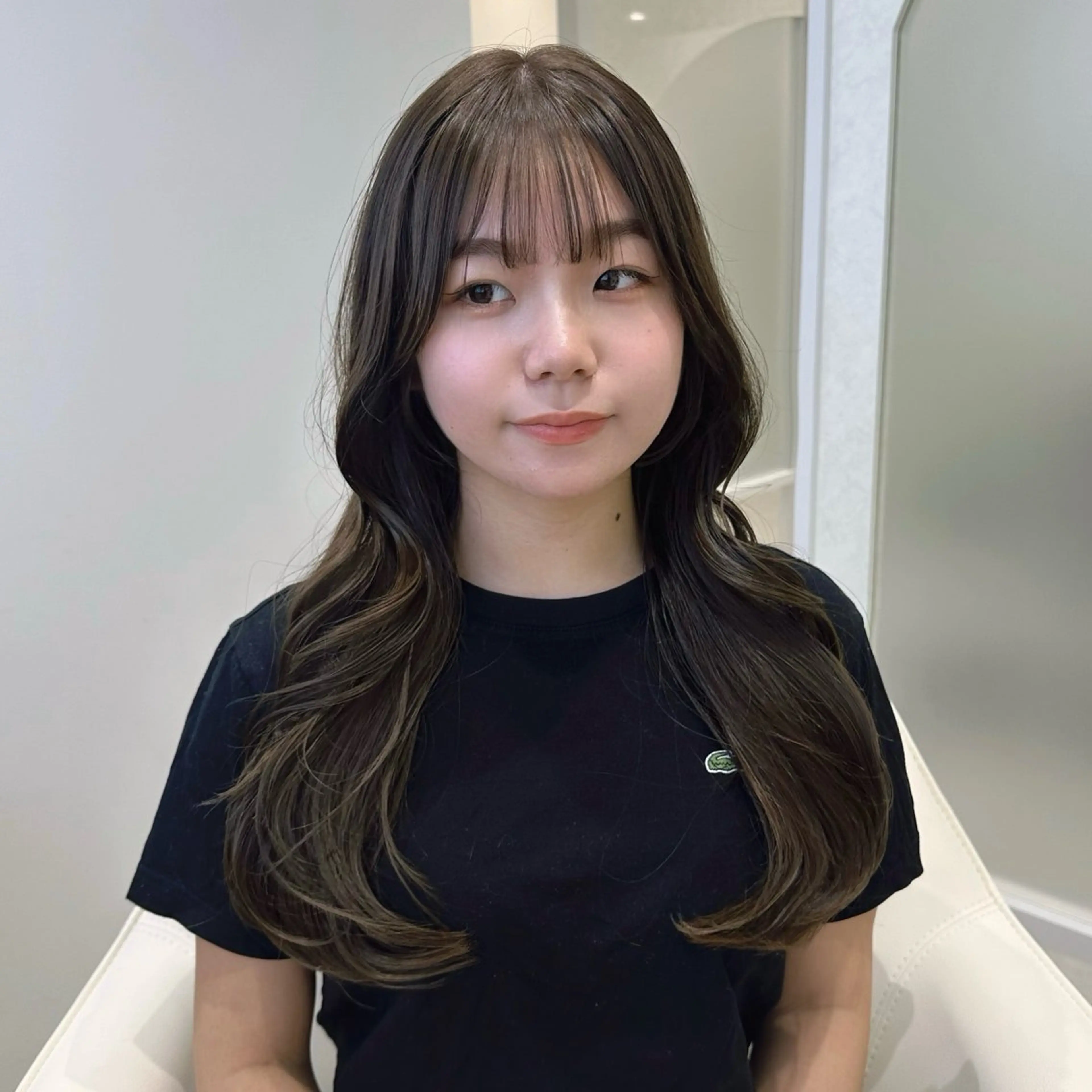 ロング ロングレイヤー くびれヘア 髪質改善 ヨシンモリ 韓国風ヘア 韓国𝐻𝑎𝑖𝑟 🇰🇷🖤ジアのヘアスタイル