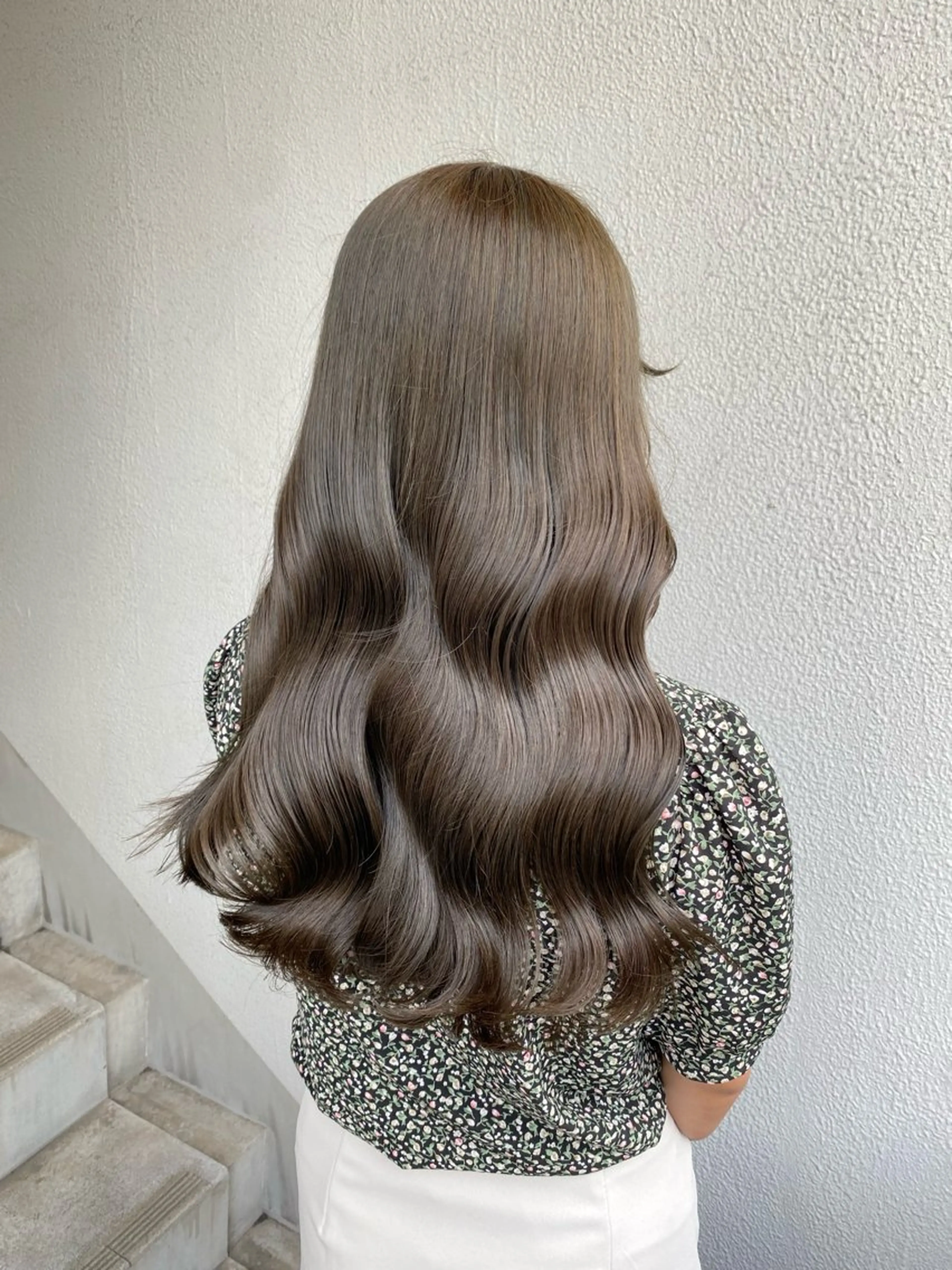 カラー ブリーチなし 透明感カラーのヘアスタイル