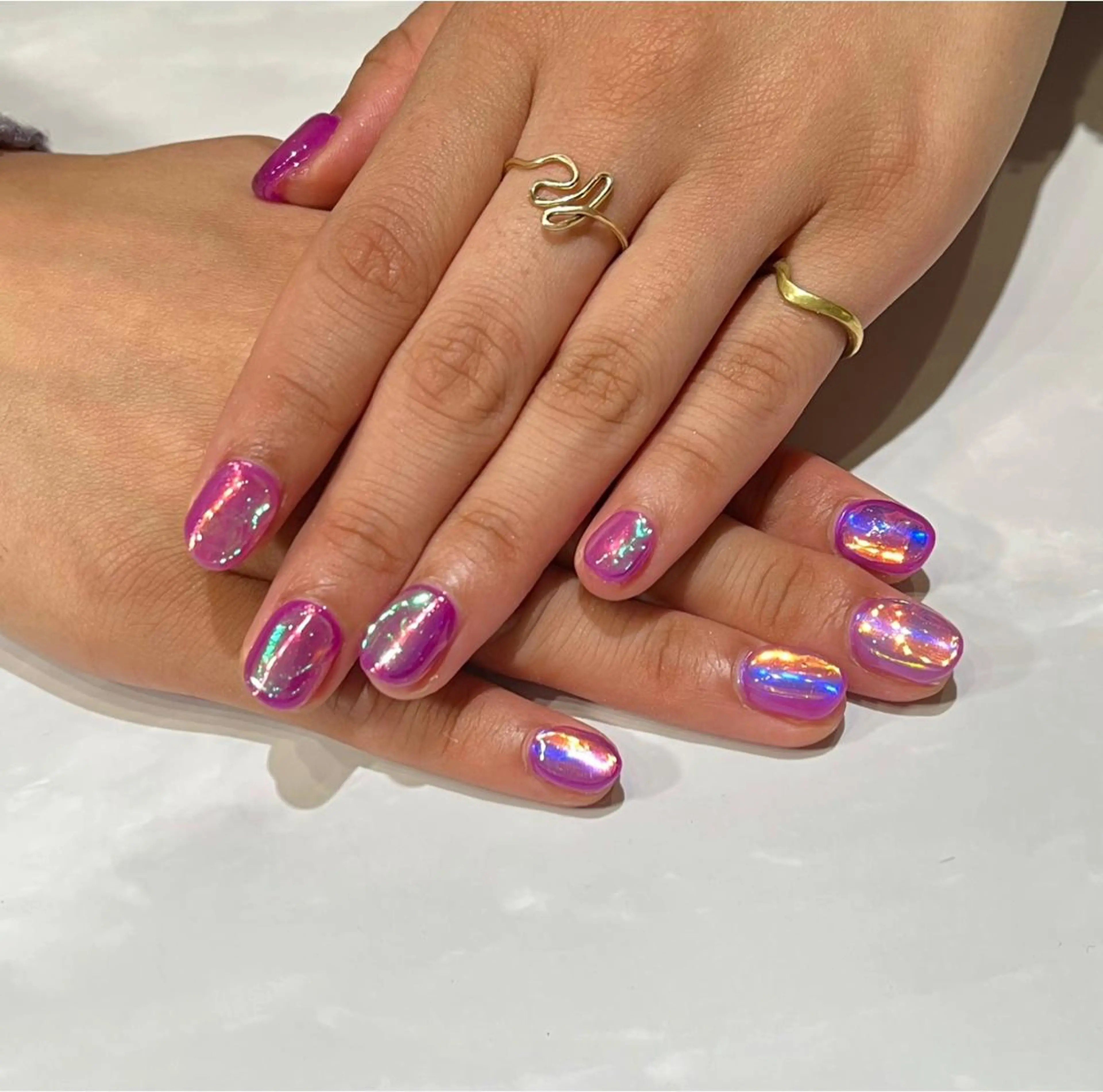 ネイル 氷ネイル・うるうるネイル キラキラネイル ピンク nail salon CIELのネイルデザイン