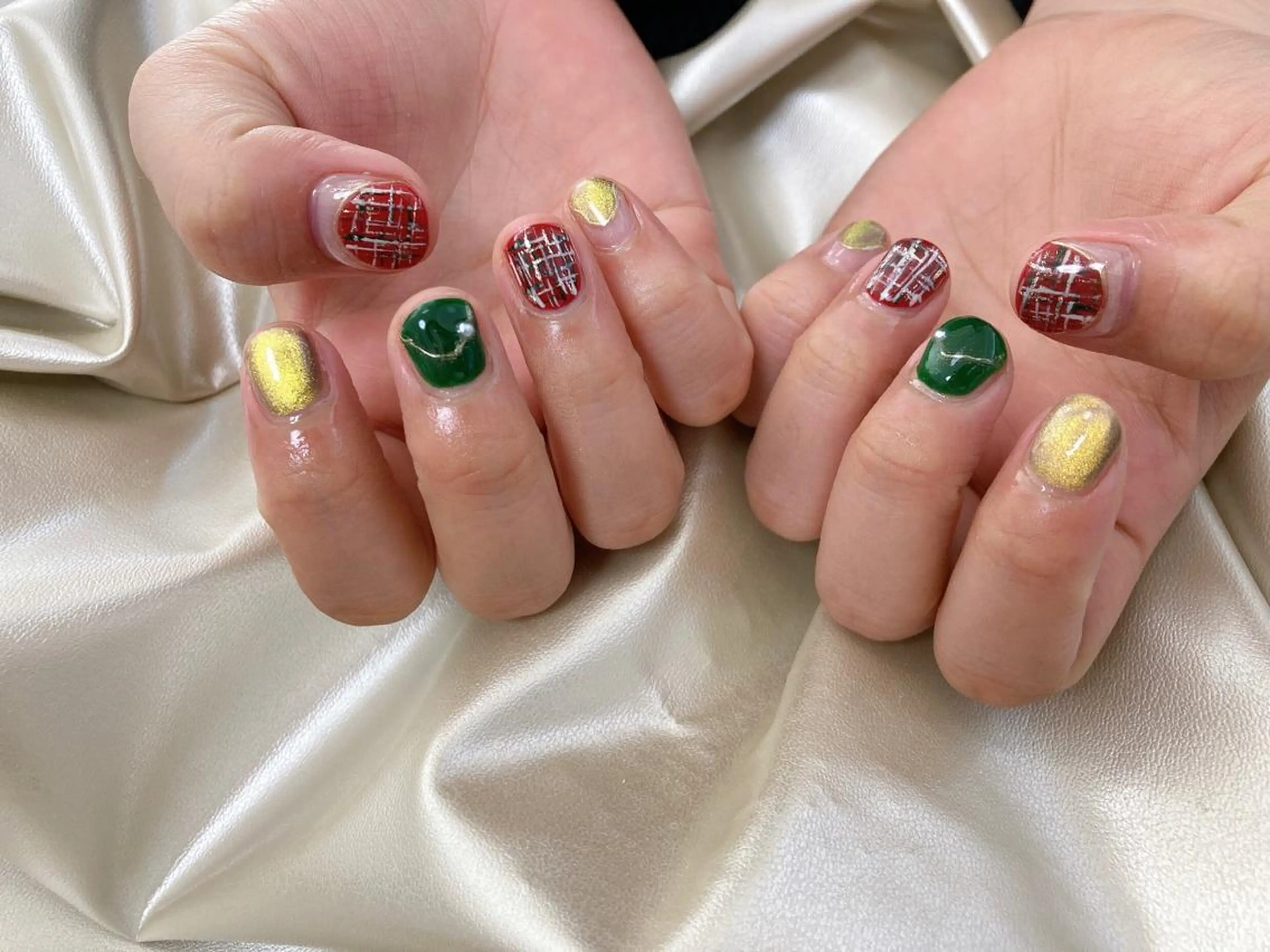 ネイル 冬ネイル クリスマス Mogu nail 二子玉川のネイルデザイン