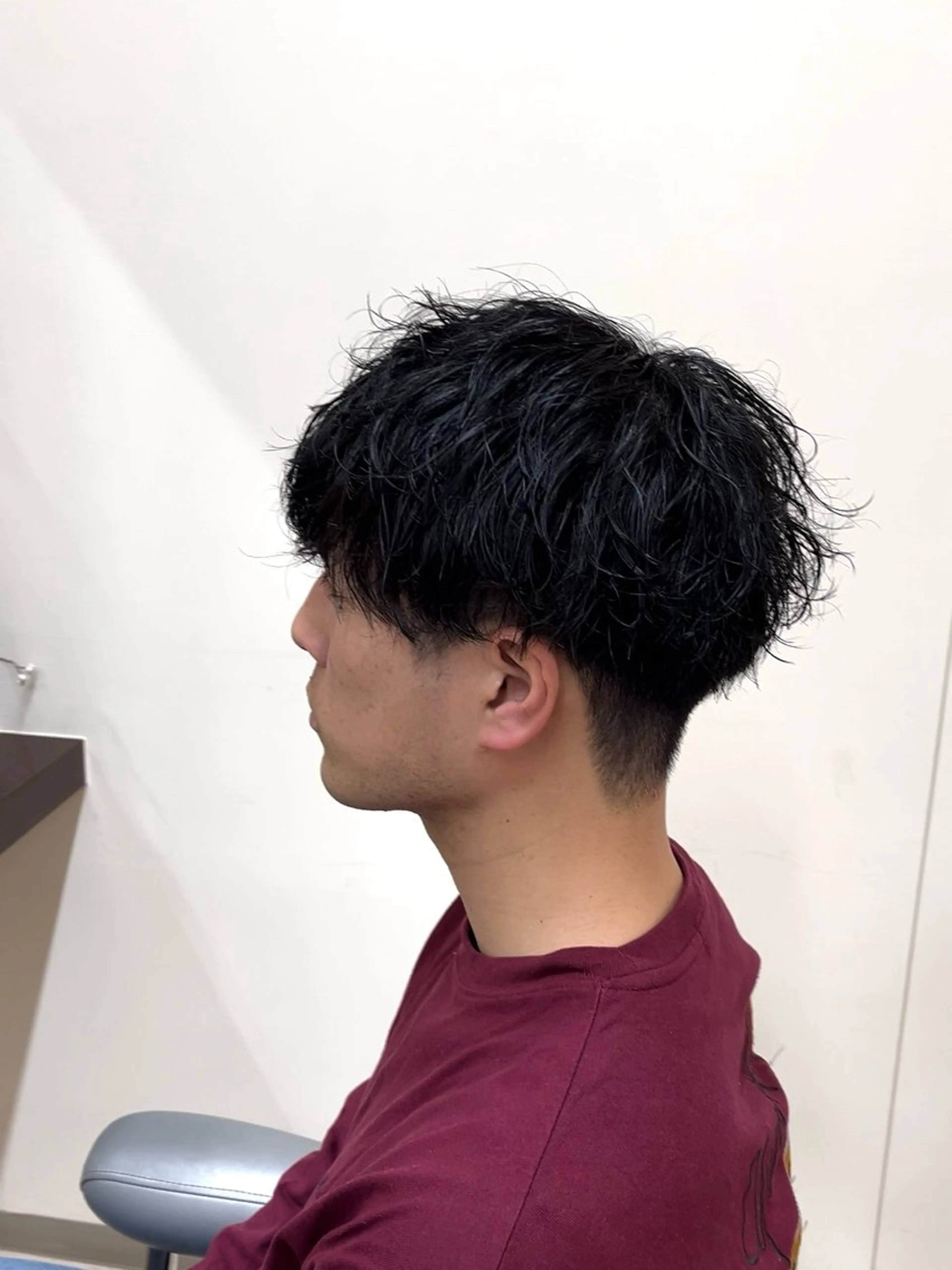 ショート パーマ メンズ マッシュ メンズパーマ 刈り上げ AROH men's cut&men's perm 船橋店所属・🧊メンズ特化🧊 高木航希のヘアスタイル