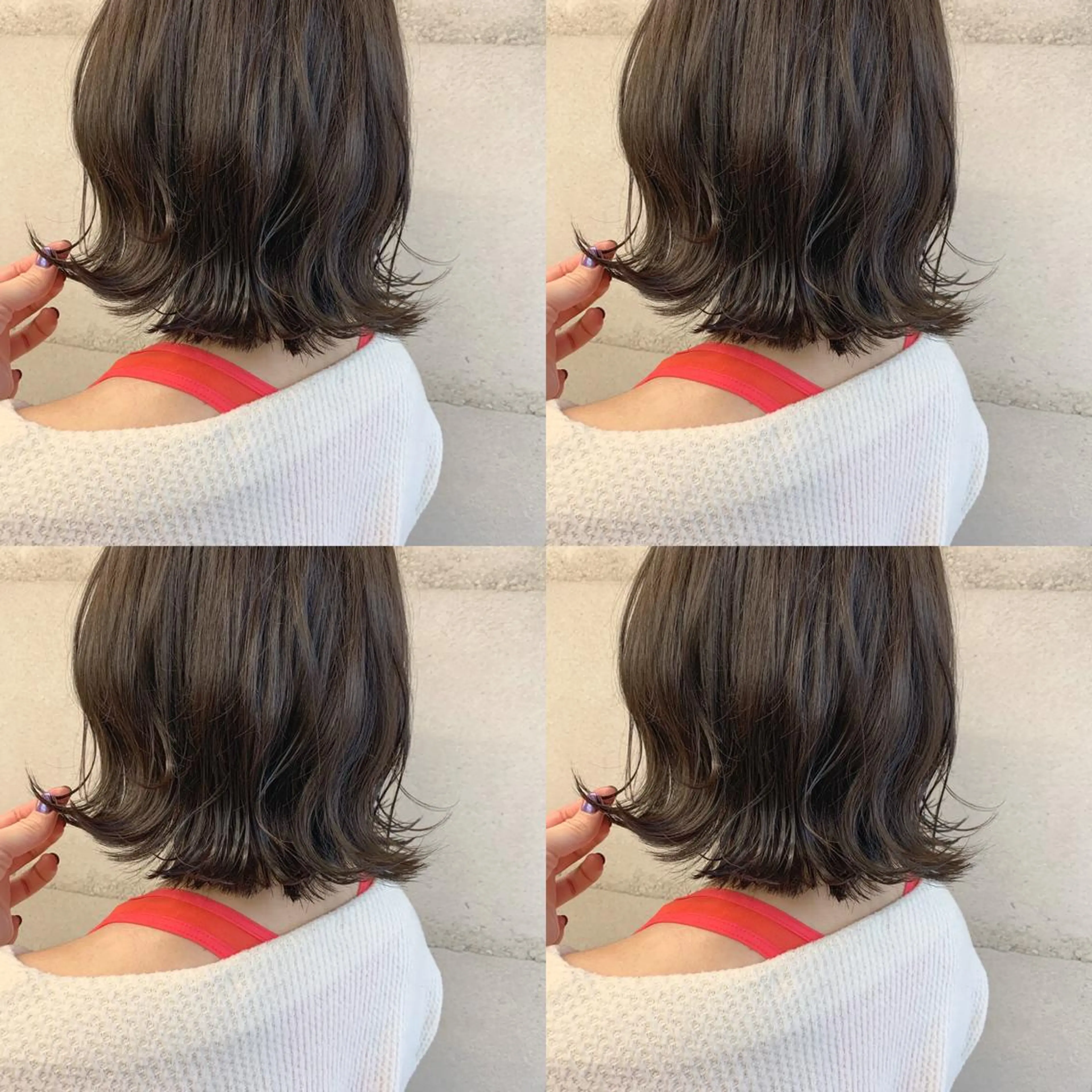 ミディアム カラー 透明感/オリーブ/ グレージュ/YUKAのヘアスタイル