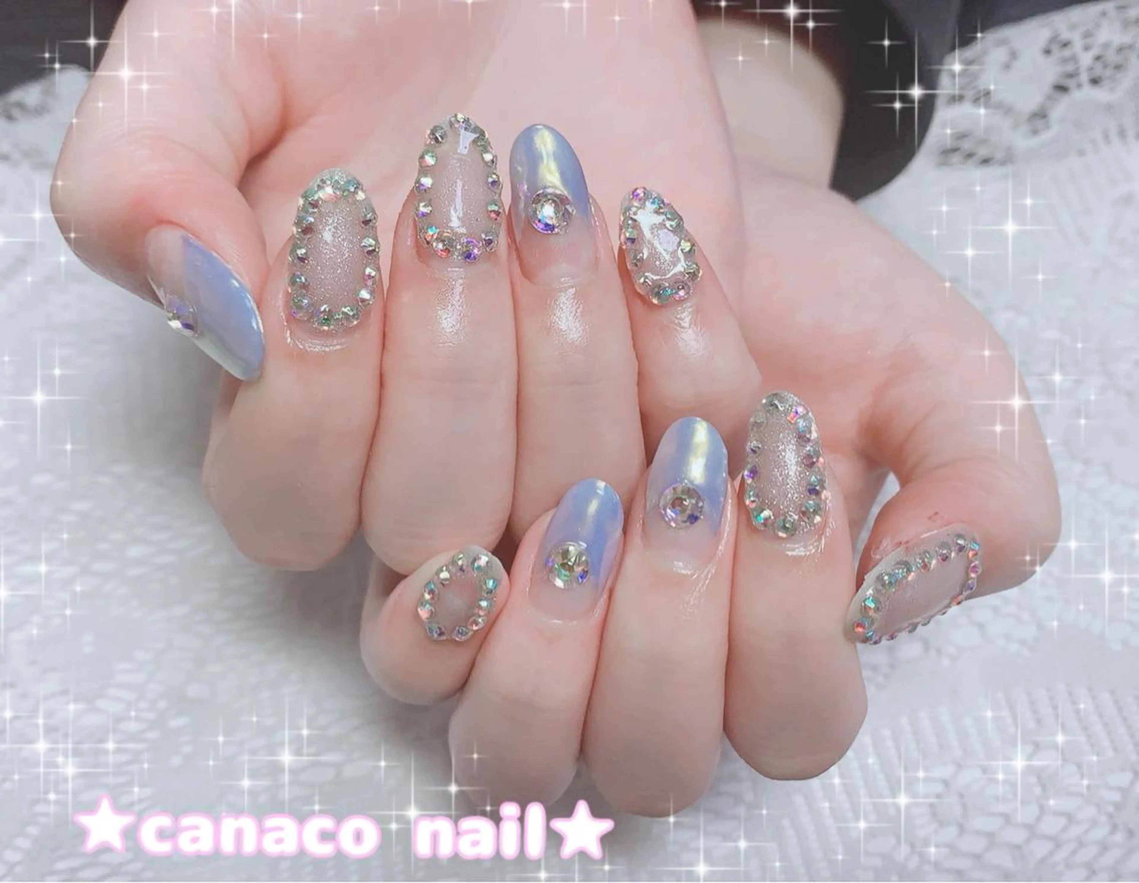 ネイル アートネイル オーロラネイル ジェルネイル キラキラネイル マグネットネイル Felice所属・ベテランネイル cnc  nailのネイルデザイン