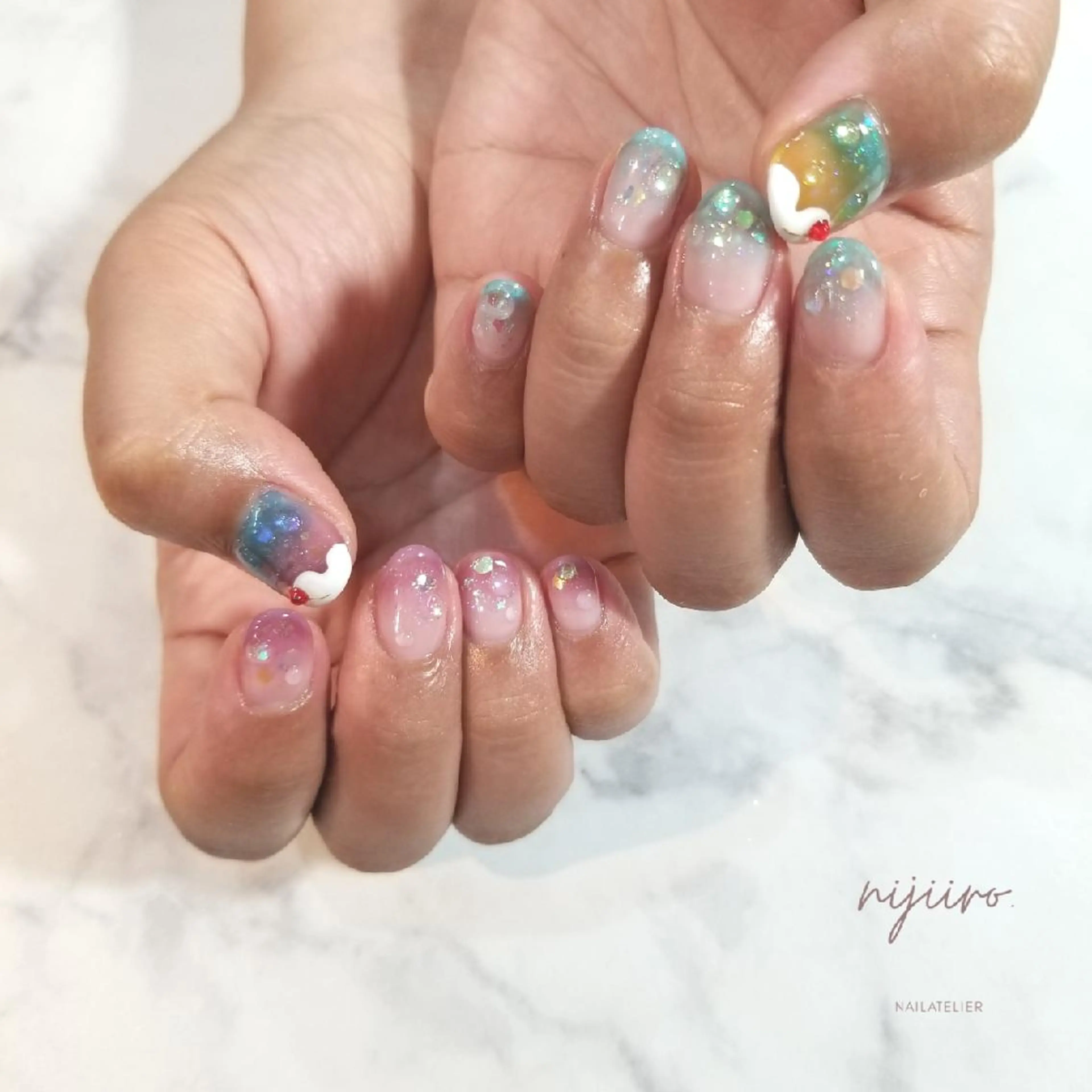 ネイル ハンドネイル nailatelier nijiiro.所属・nijiiro🌈 サトウのネイルデザイン