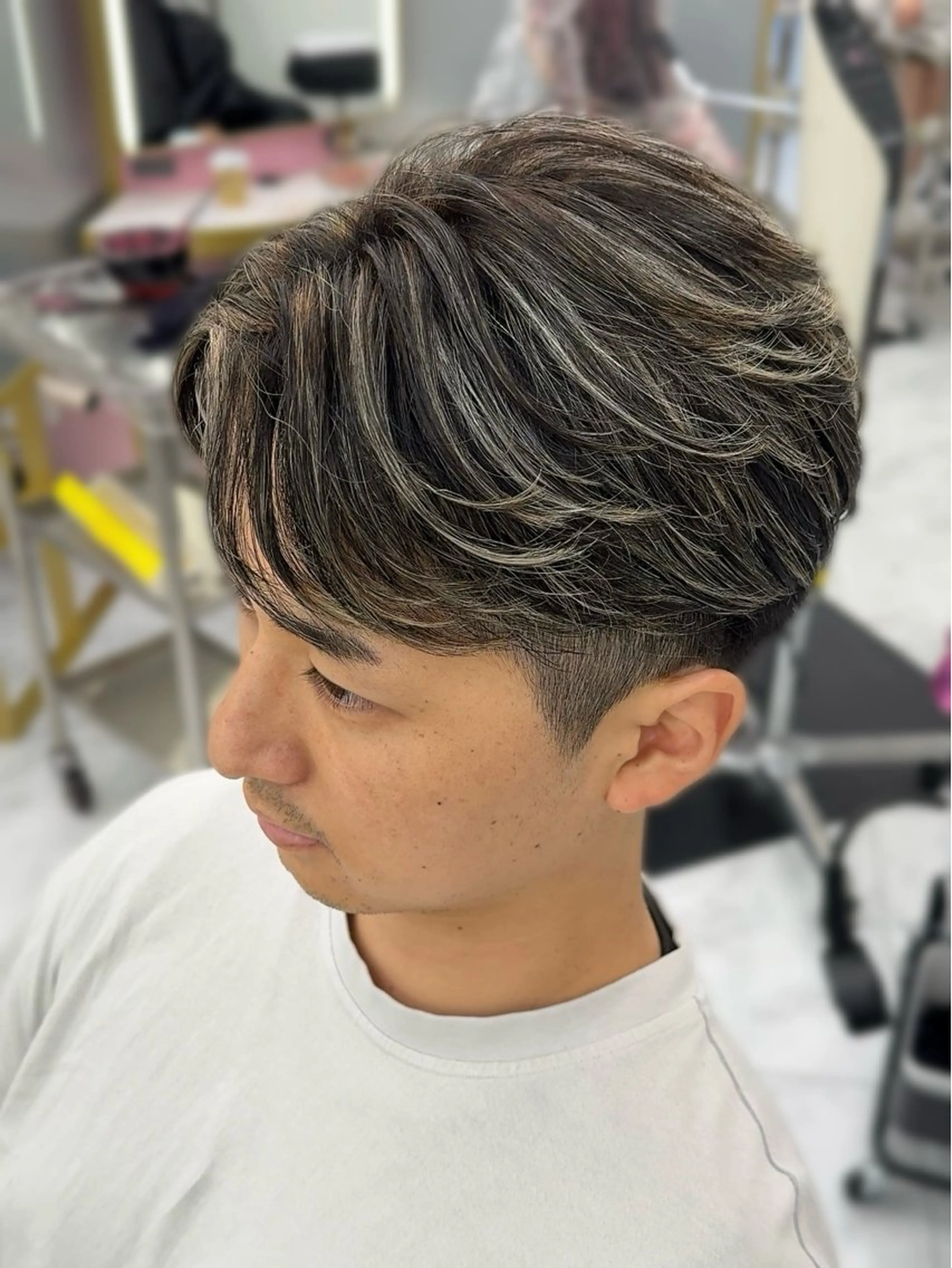 カラー メンズ カット ヘアカラー メンズ/メッシュ ‪‪/セット/aoiのヘアスタイル