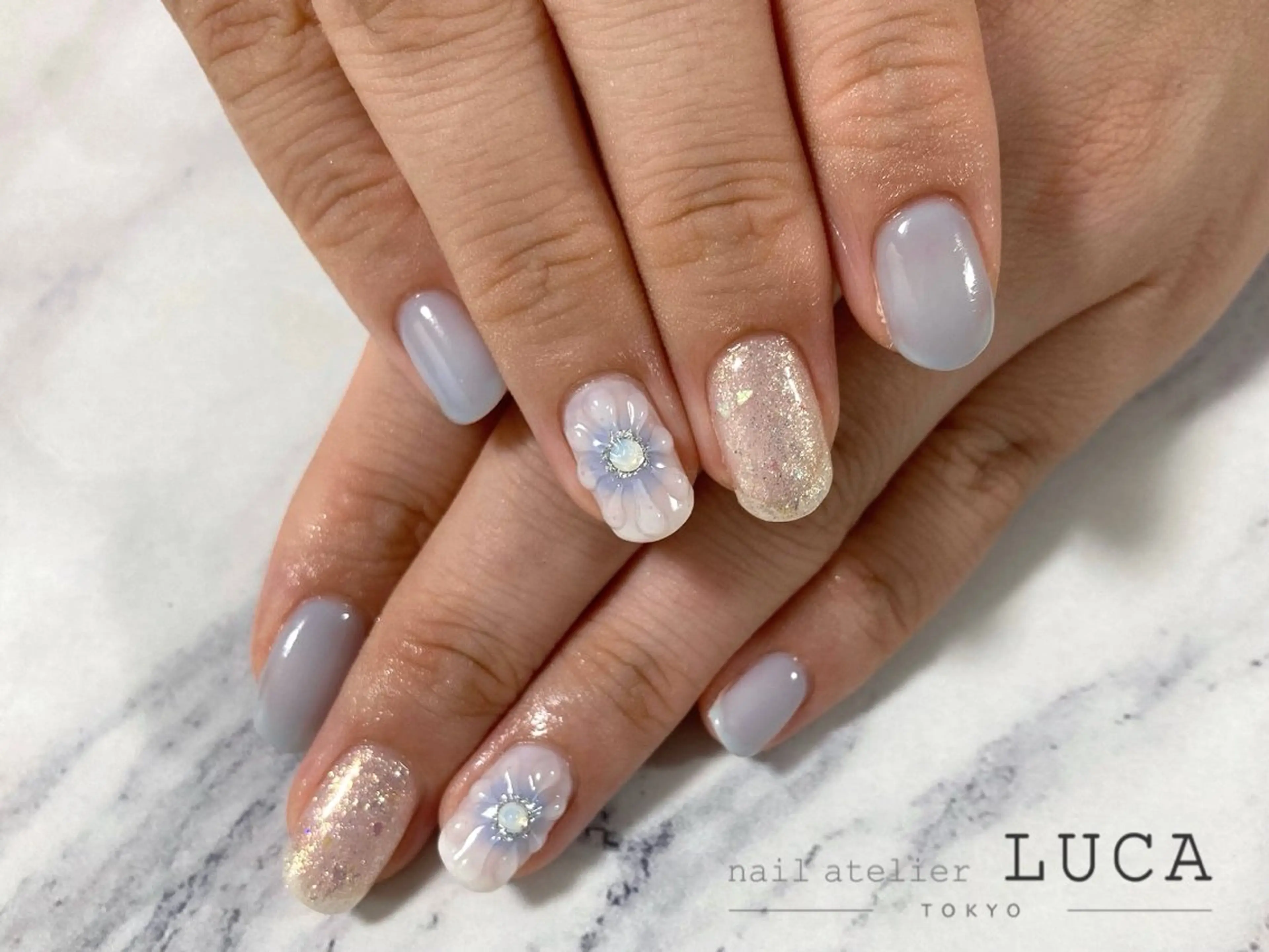 ネイル フレンチネイル ジェルネイル パラジェル ネイルアトリエルカ 米原のネイルデザイン