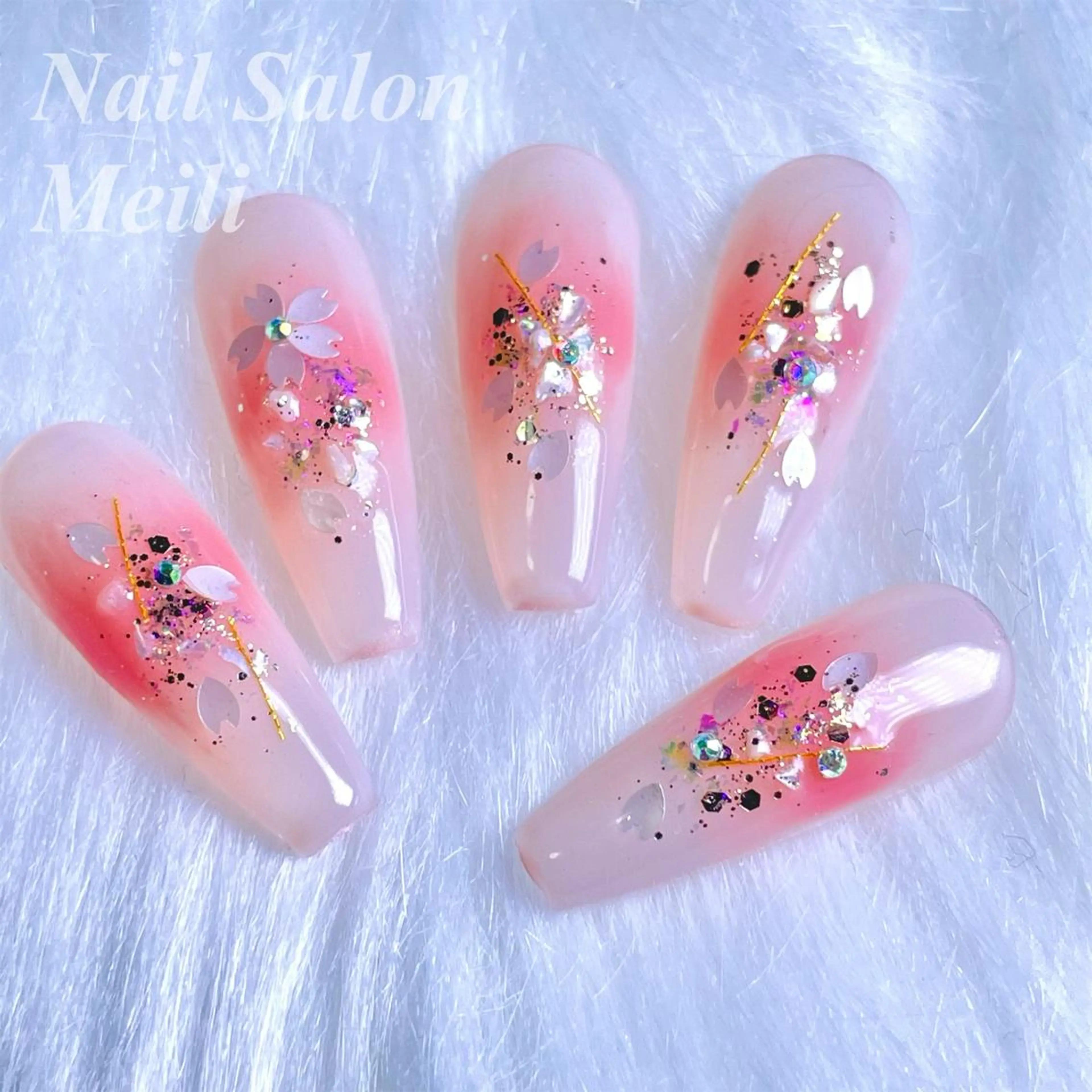 ネイル 桜ネイル フラワーネイル 春ネイル NAILSALON MEILIのネイルデザイン
