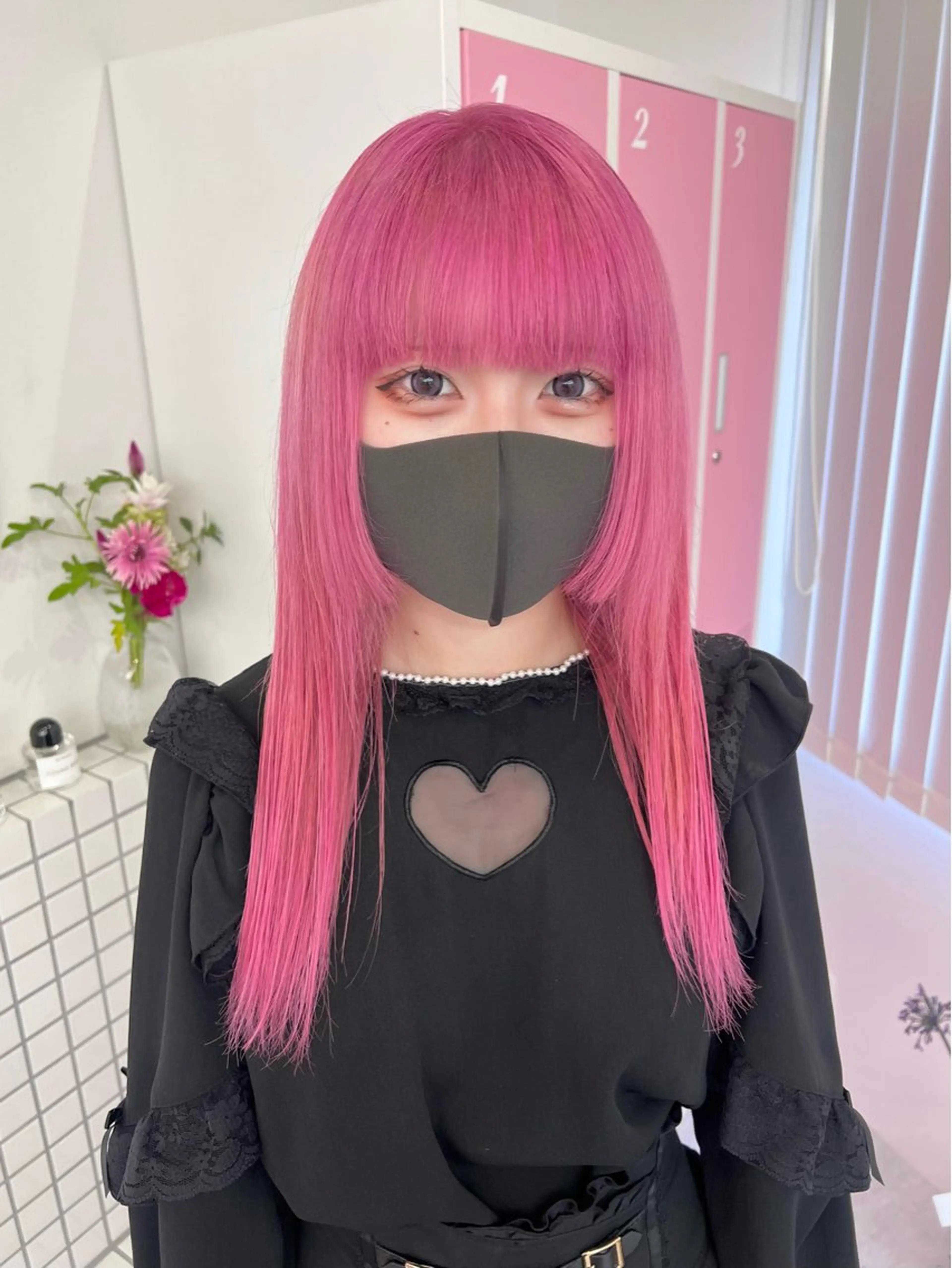 ロング カラー ブリーチ ケアブリーチ ハイトーンカラー ピンクカラー 似合わせカット カット ヘアカラー 名古屋美容院 / keinaのヘアスタイル