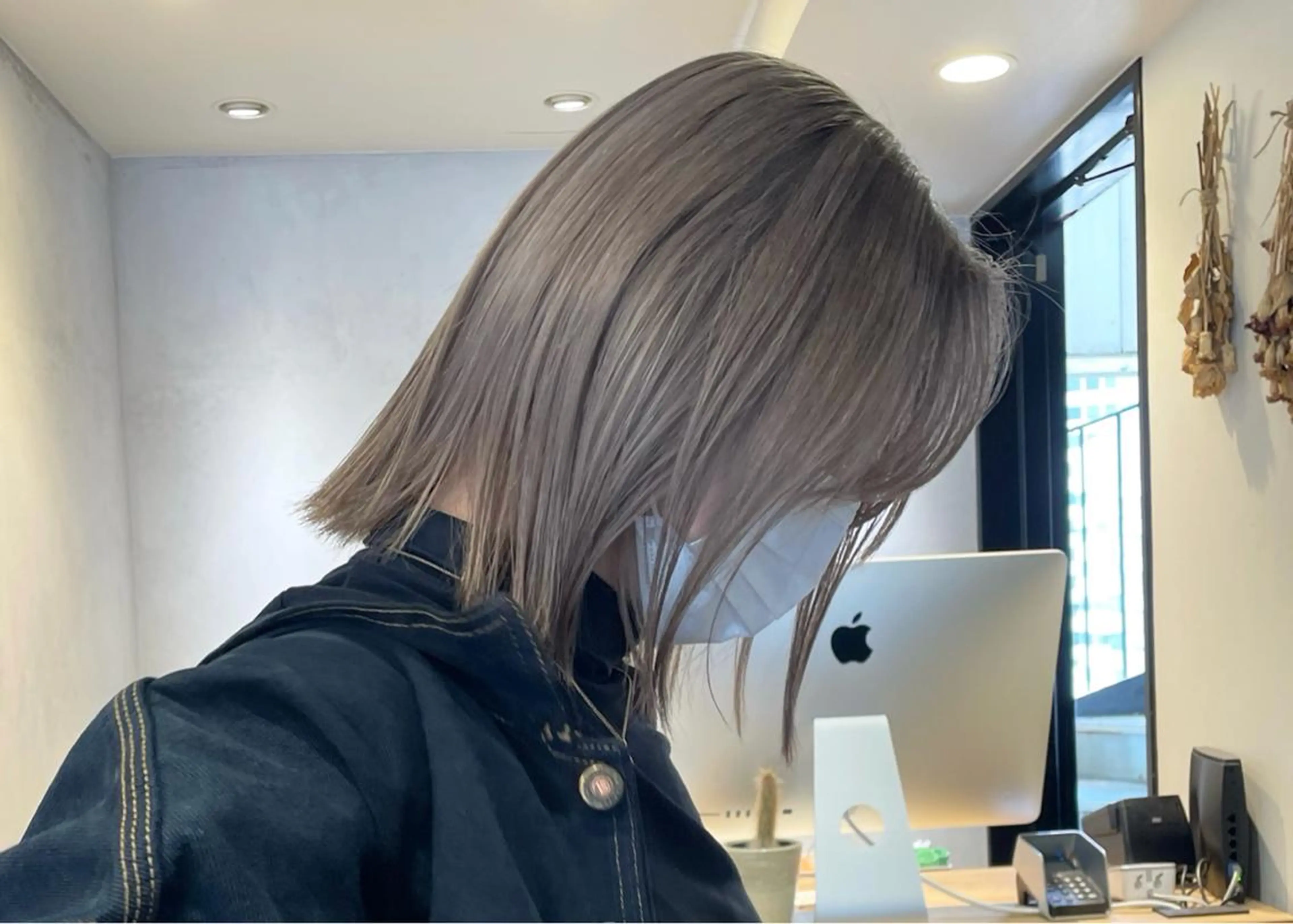 ミディアム ヘアカラー 梅田韓国ヘア kiara🩷彡のヘアスタイル