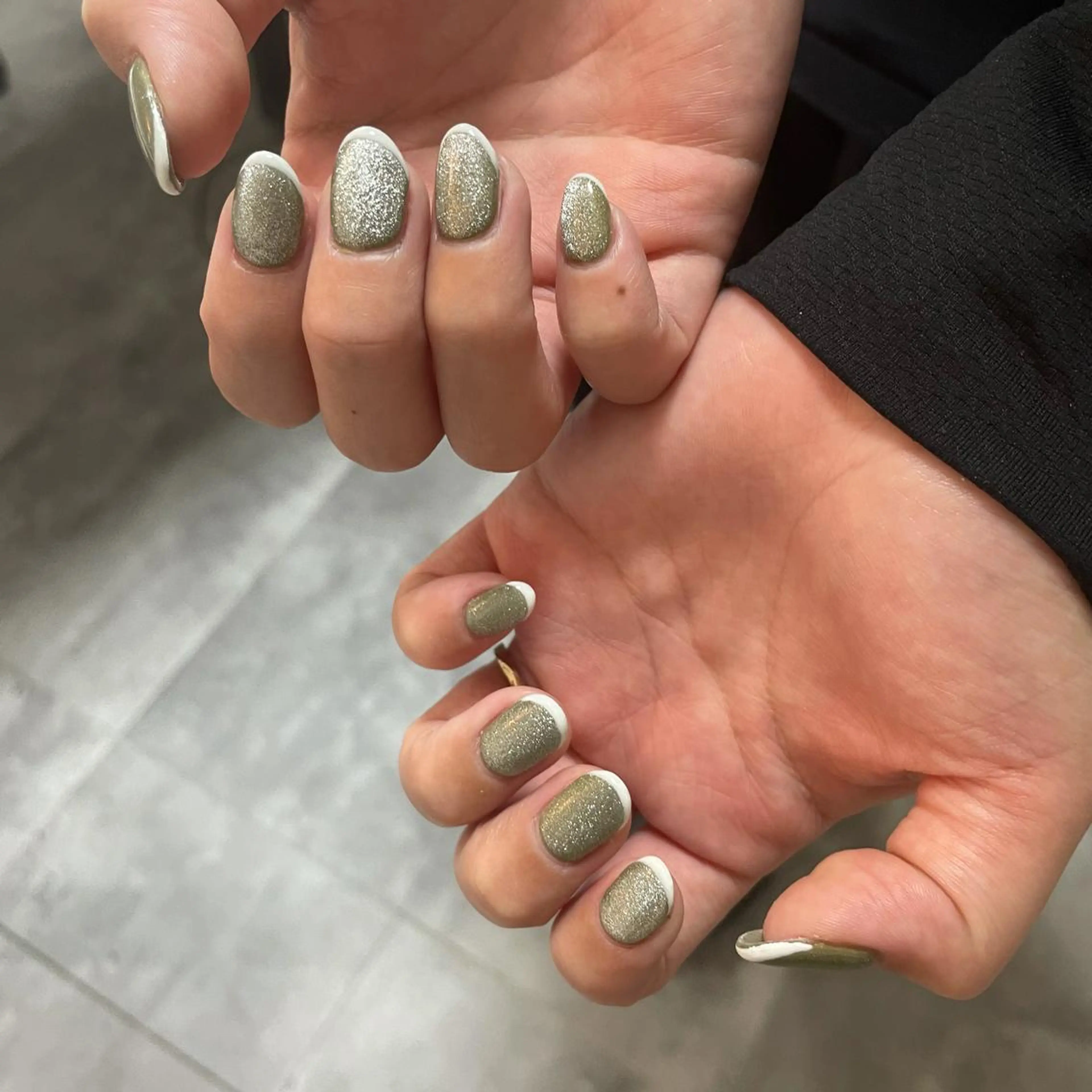 ネイル フレンチネイル マグネットネイル ハンドネイル Aleum所属・Nail Salon Aleumのネイルデザイン