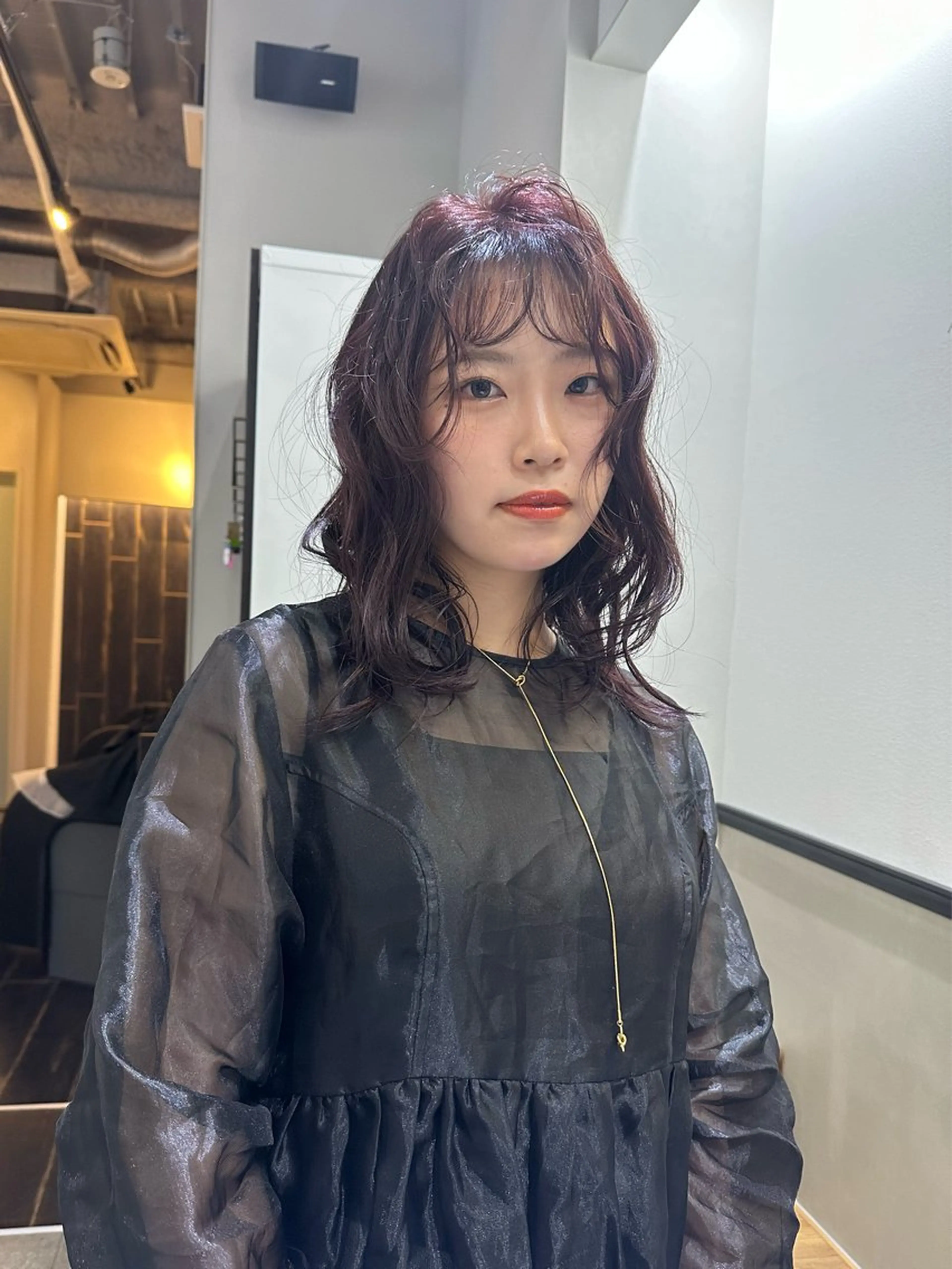 ミディアム カラー nao/福岡美容室 パーマ/ボブパーマのヘアスタイル