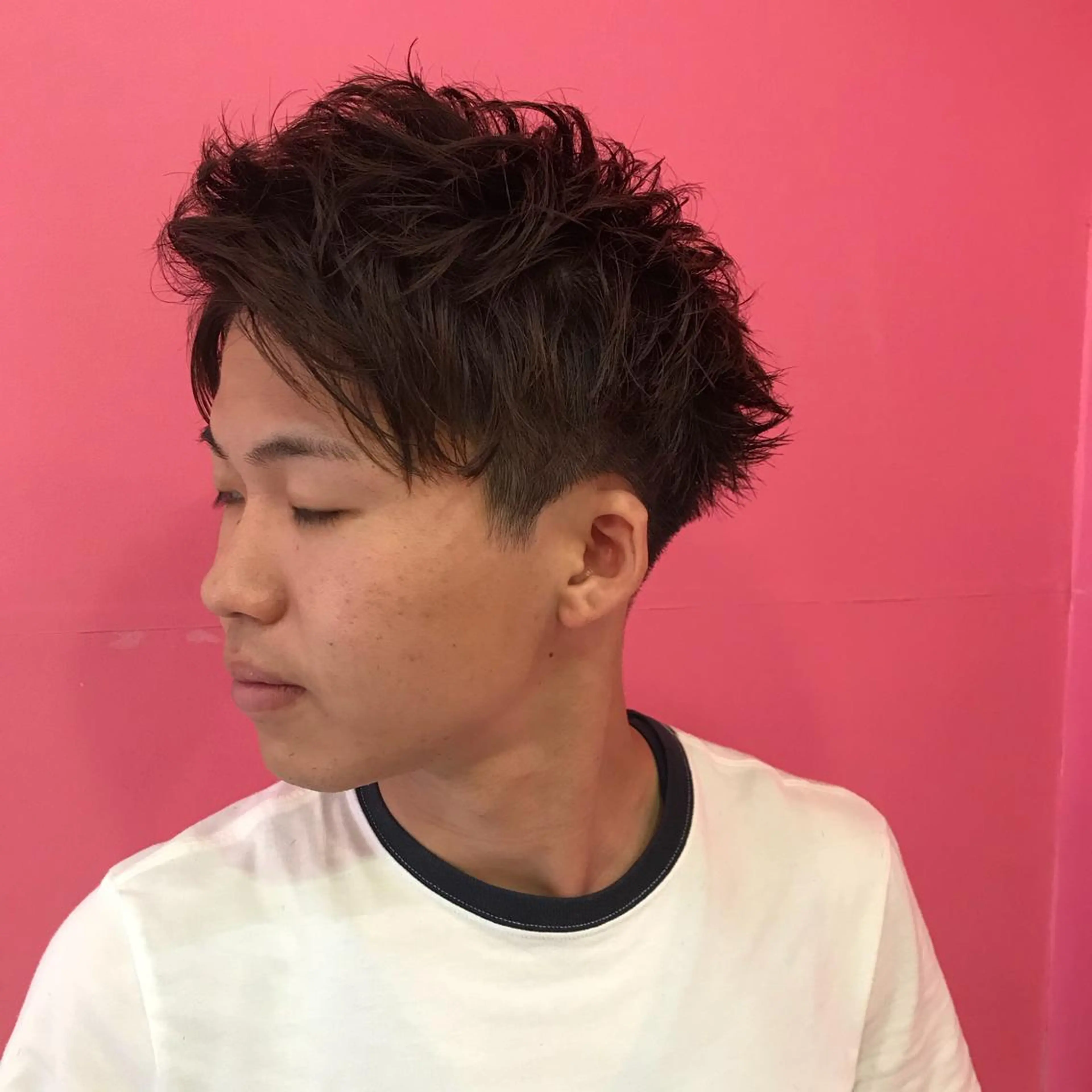 ショート メンズ アップバング ショートヘア カット Vir by browのヘアスタイル