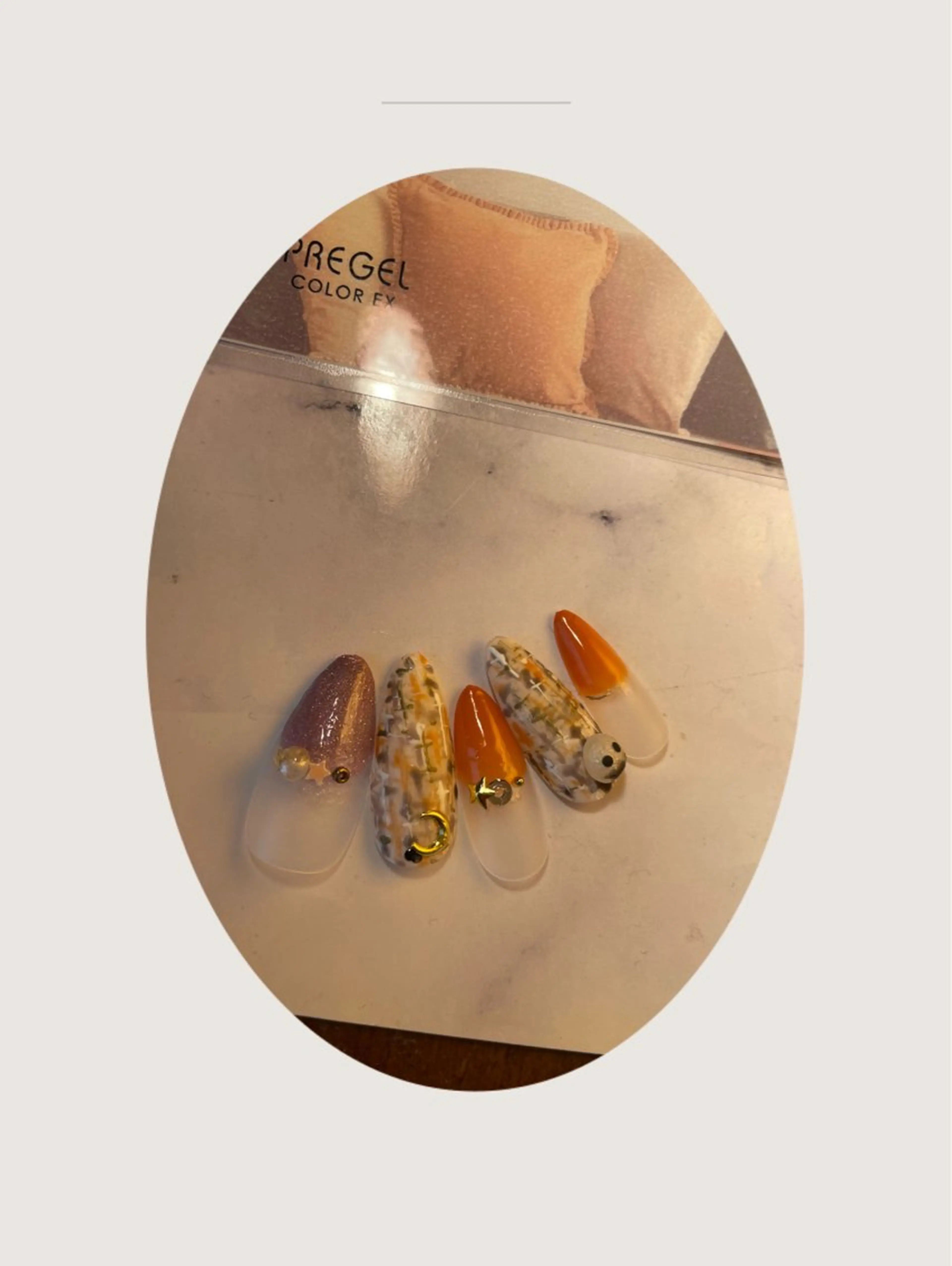 ネイル フレンチネイル ジェルネイル ハロウィン ツイードネイル NAIL★M 真紀のネイルデザイン