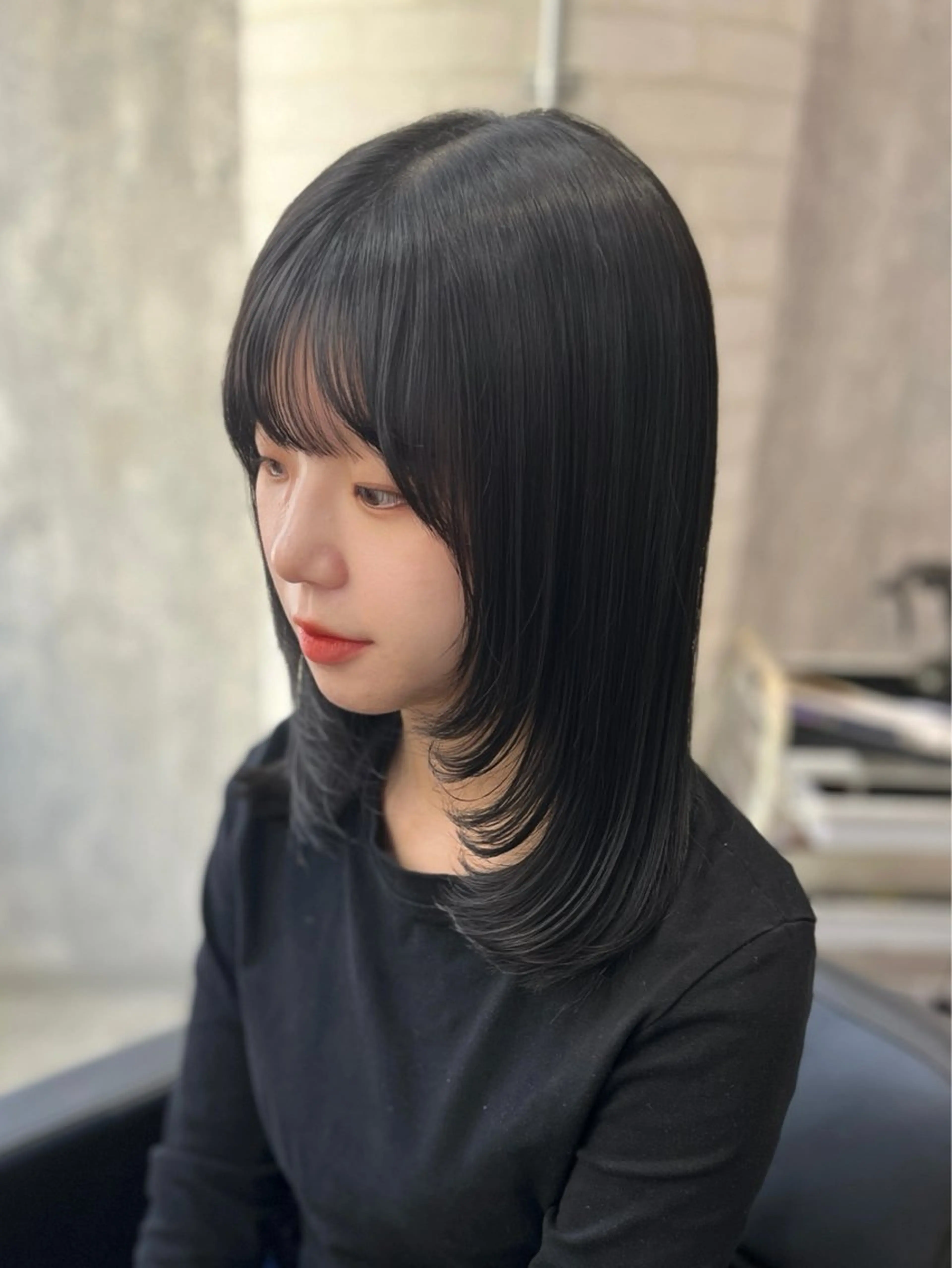 ミディアム レイヤーカット カット ヘアカラー CHIHIRO🌠 艶髪/レイヤーのヘアスタイル