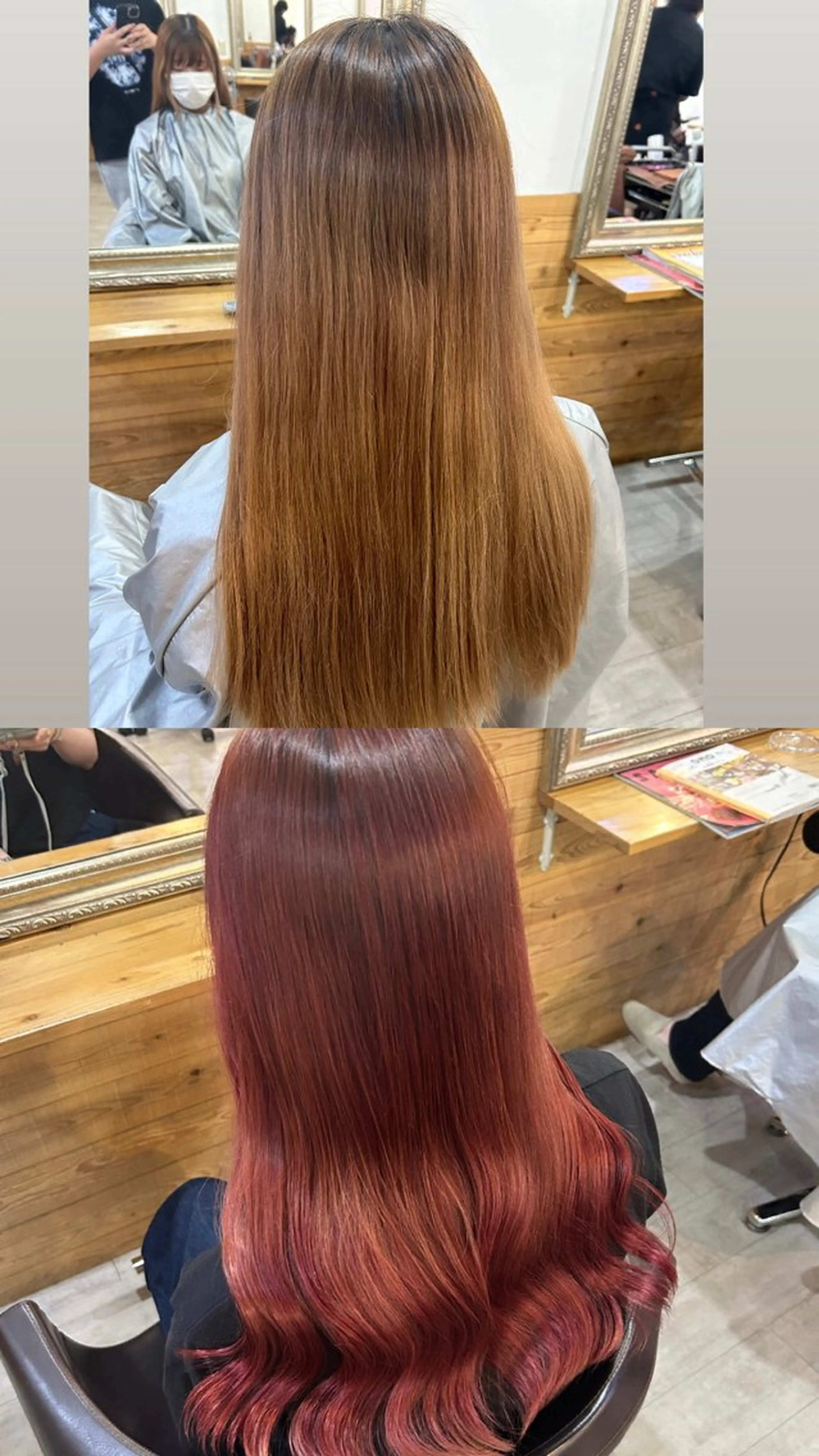 ロング カラー グラデーションカラー カット ヘアカラー ルシア東三国店所属・akane 東三国のヘアスタイル