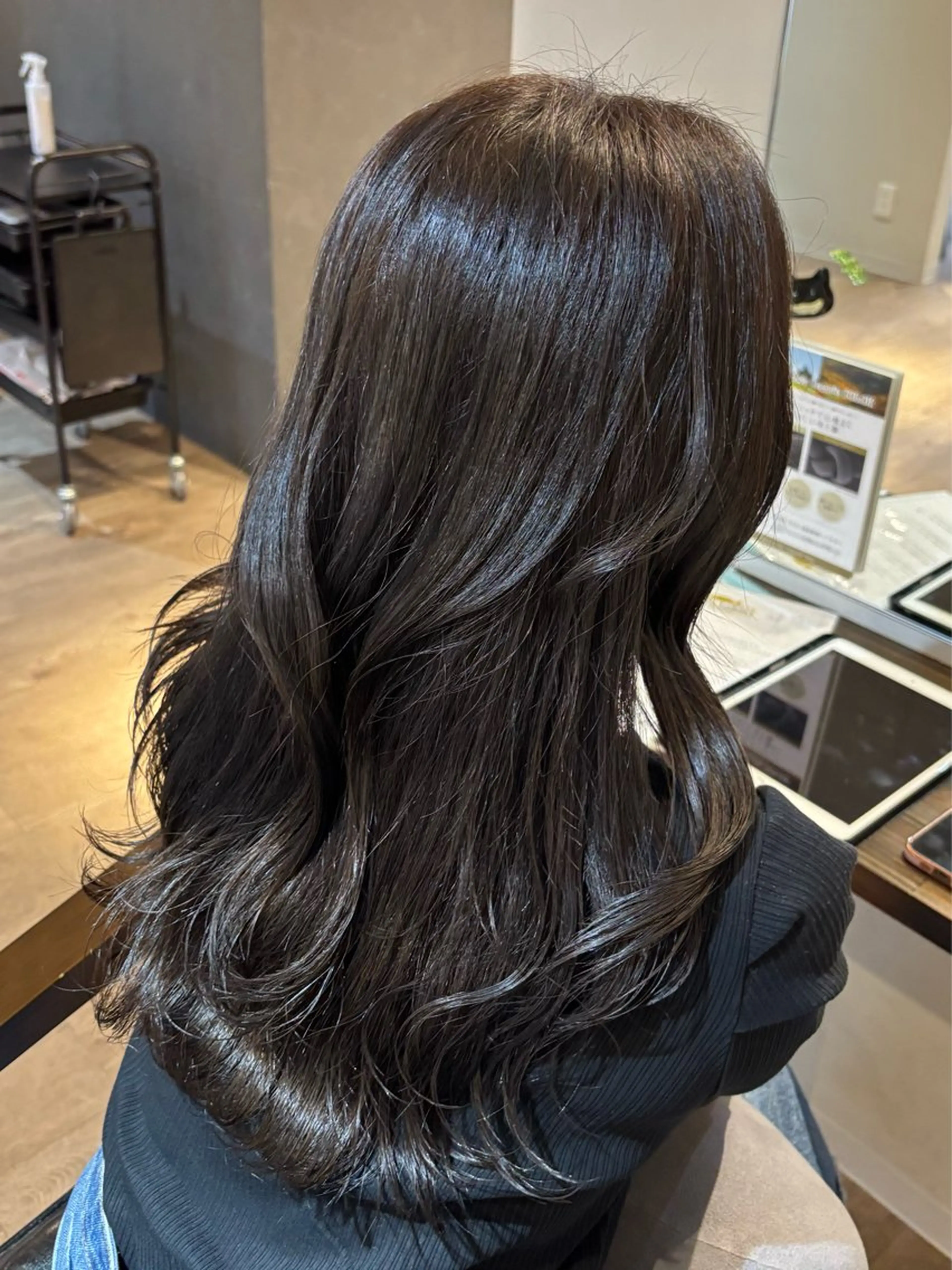 ロング レイヤーカット カット ヘアカラー トリートメント miyu/ハイライト ブリーチモデル募集中のヘアスタイル