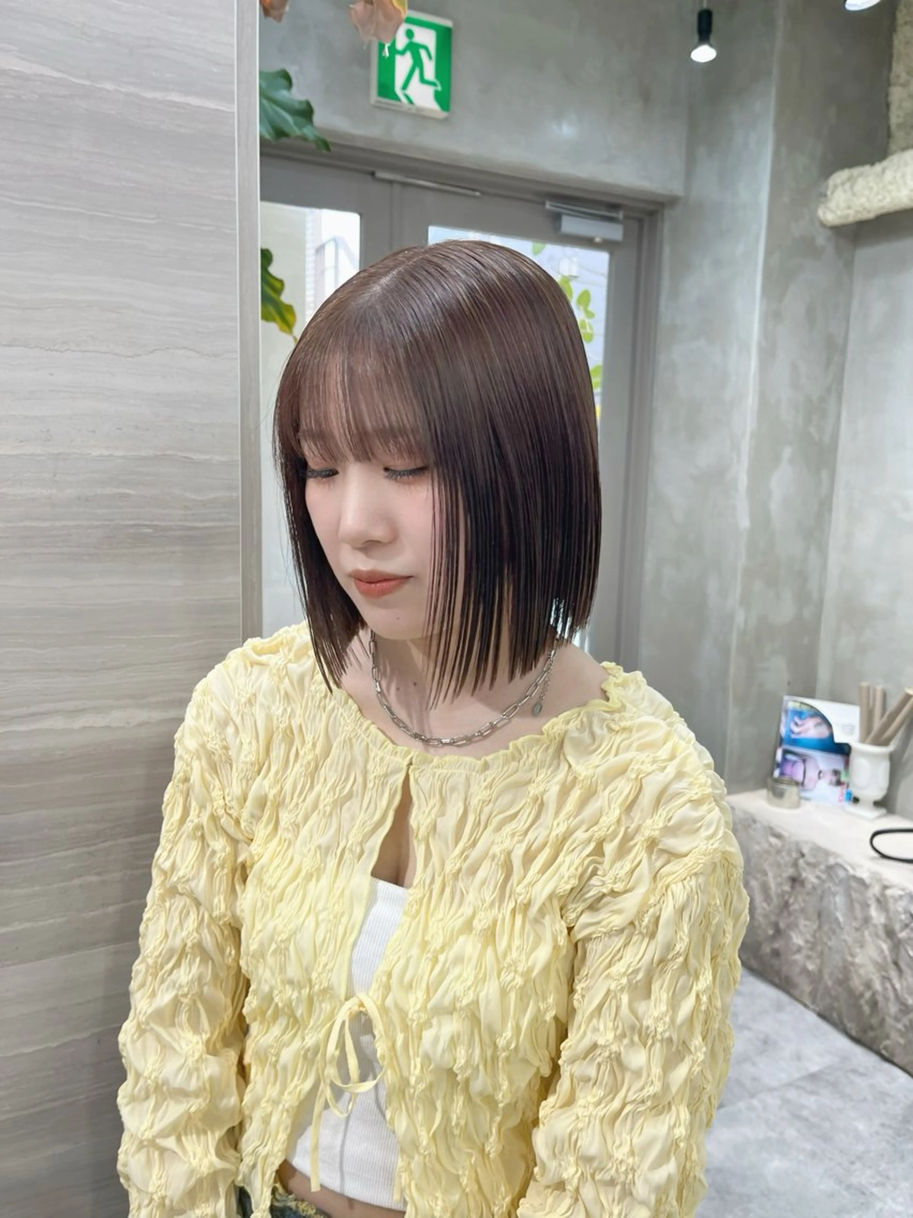 ロング カラー ブリーチ 透明感カラー ダブルカラー ブリーチなしカラー ナツミ/透明感カラー /酸性ストレートのヘアスタイル