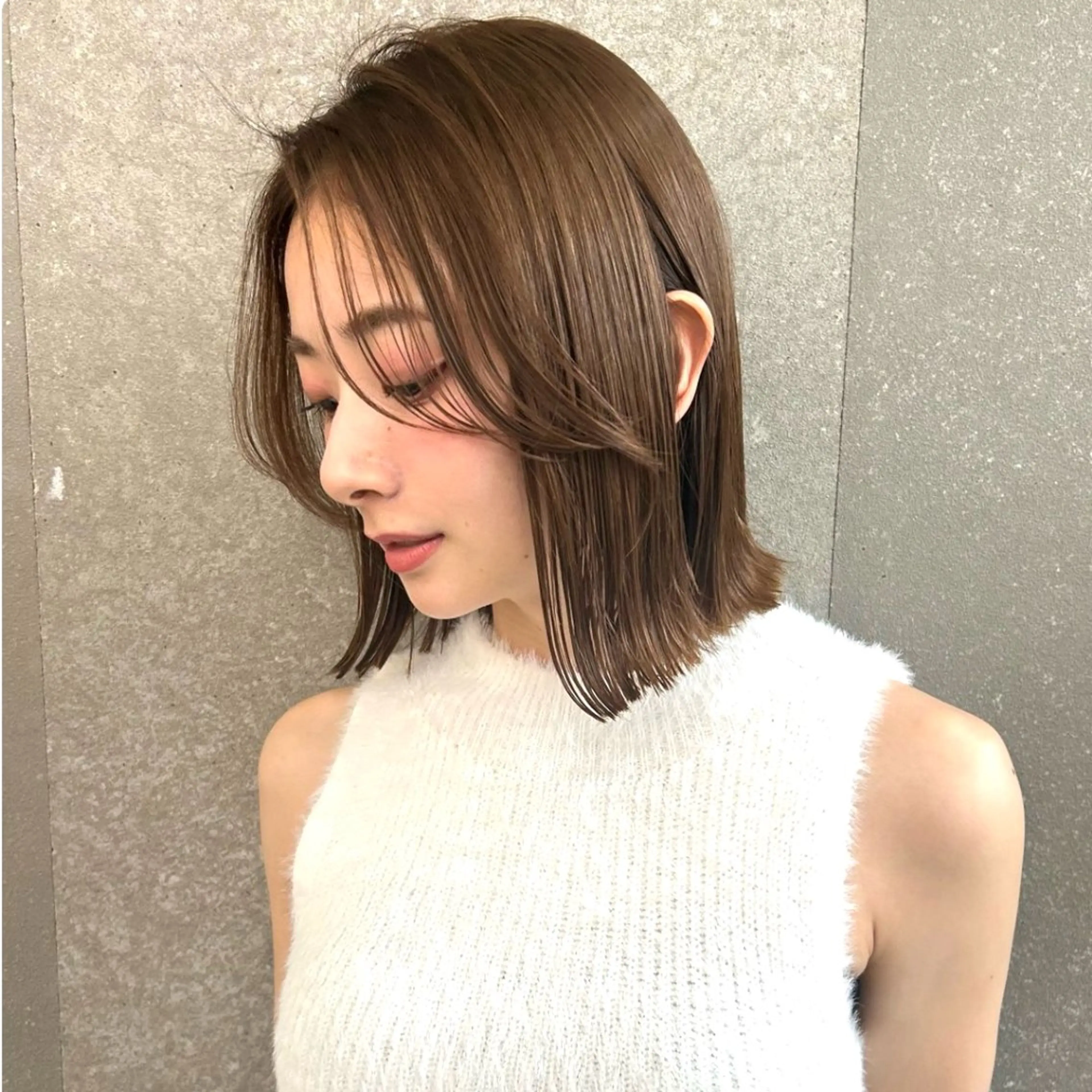 ミディアム ボブ 外ハネヘア ボブ/くびれボブ/ 髪質改善/Ru-kaのヘアスタイル