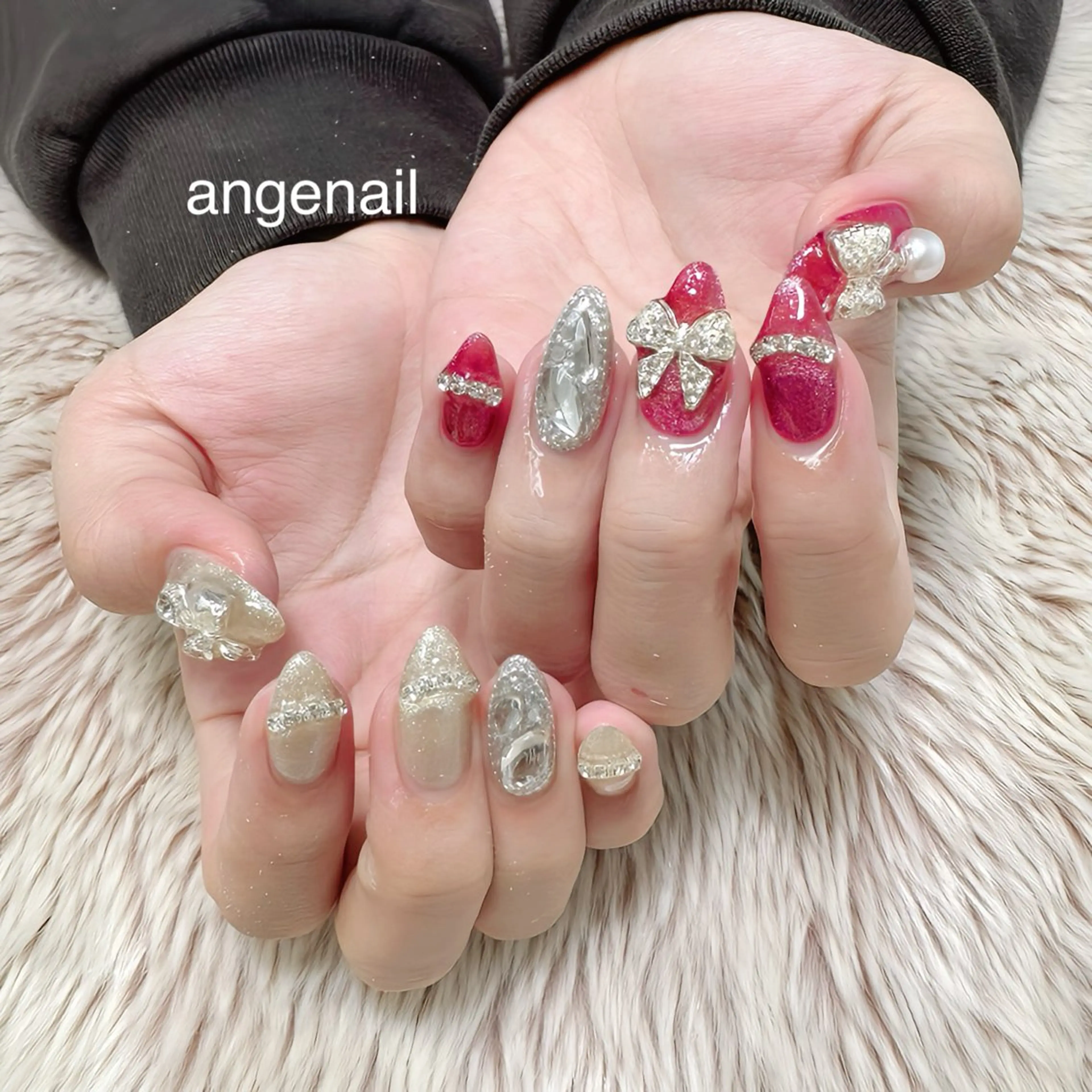 ネイル 冬ネイル クリスマス ハンドネイル オーナーネイリスト MAKIのネイルデザイン