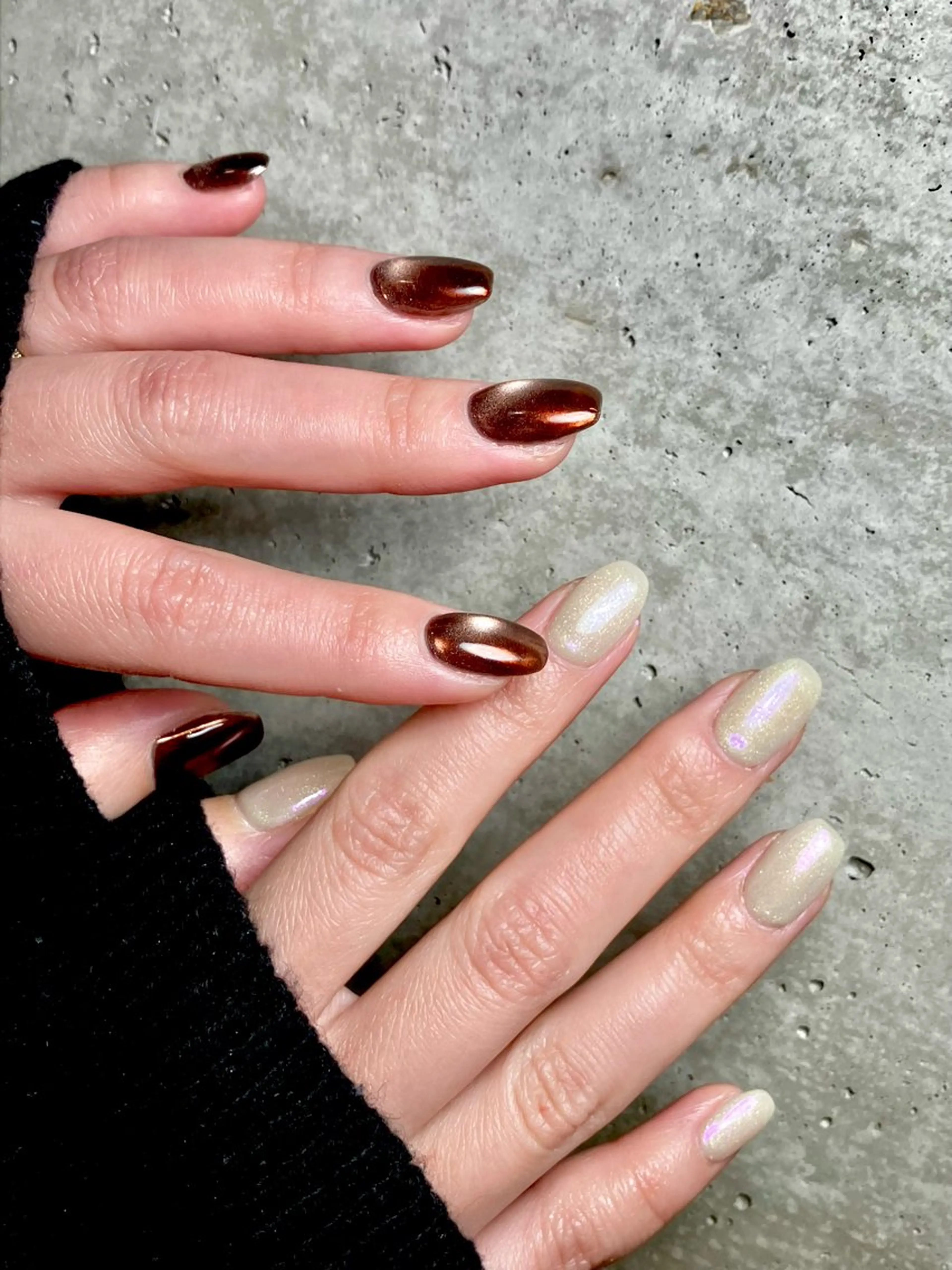 ネイル ミラーネイル ハンドネイル たまプラーザ ANZUのネイルデザイン