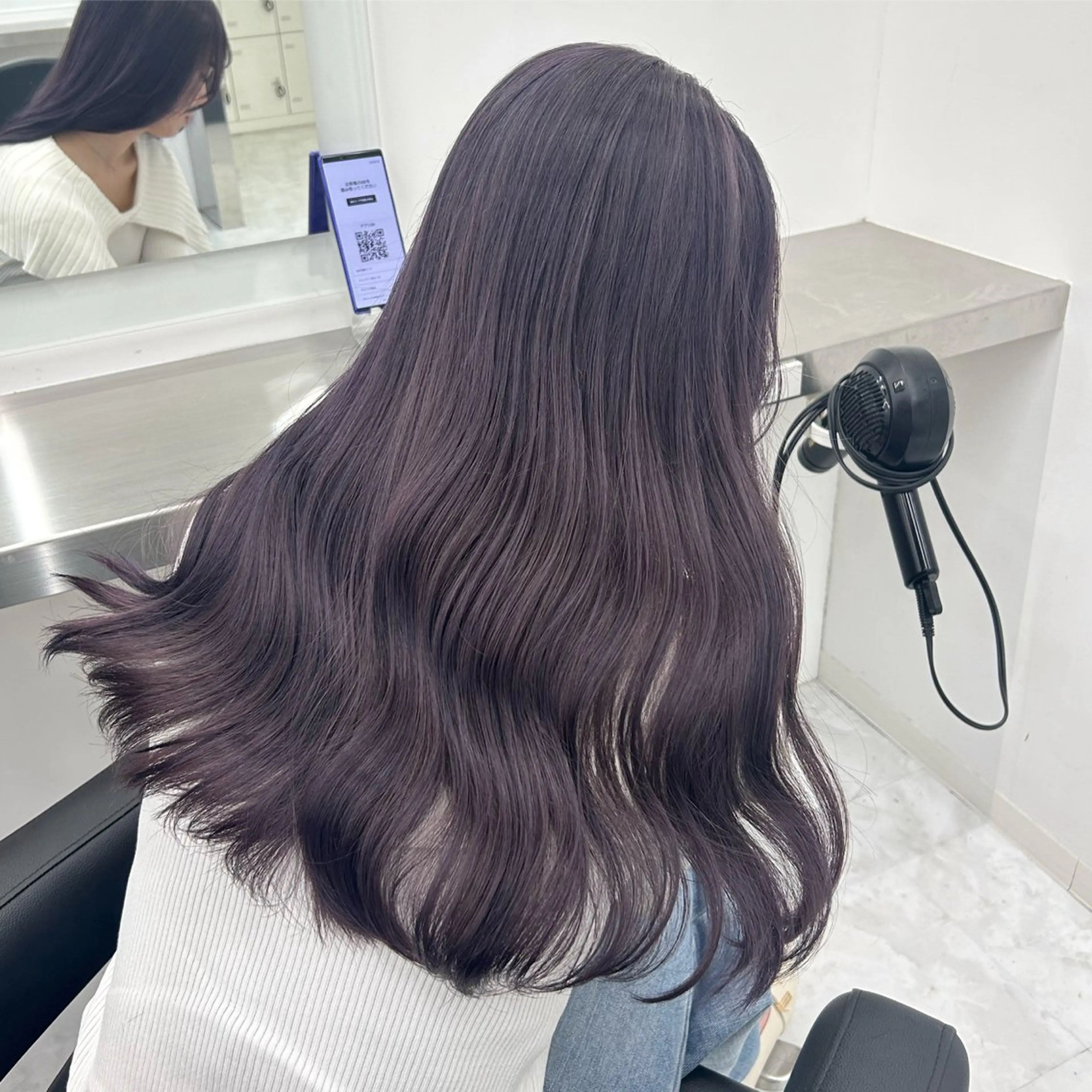 ロング ヘアカラー トリートメント 淡色ラベンダー♡ ニーナ🎀🦙のヘアスタイル