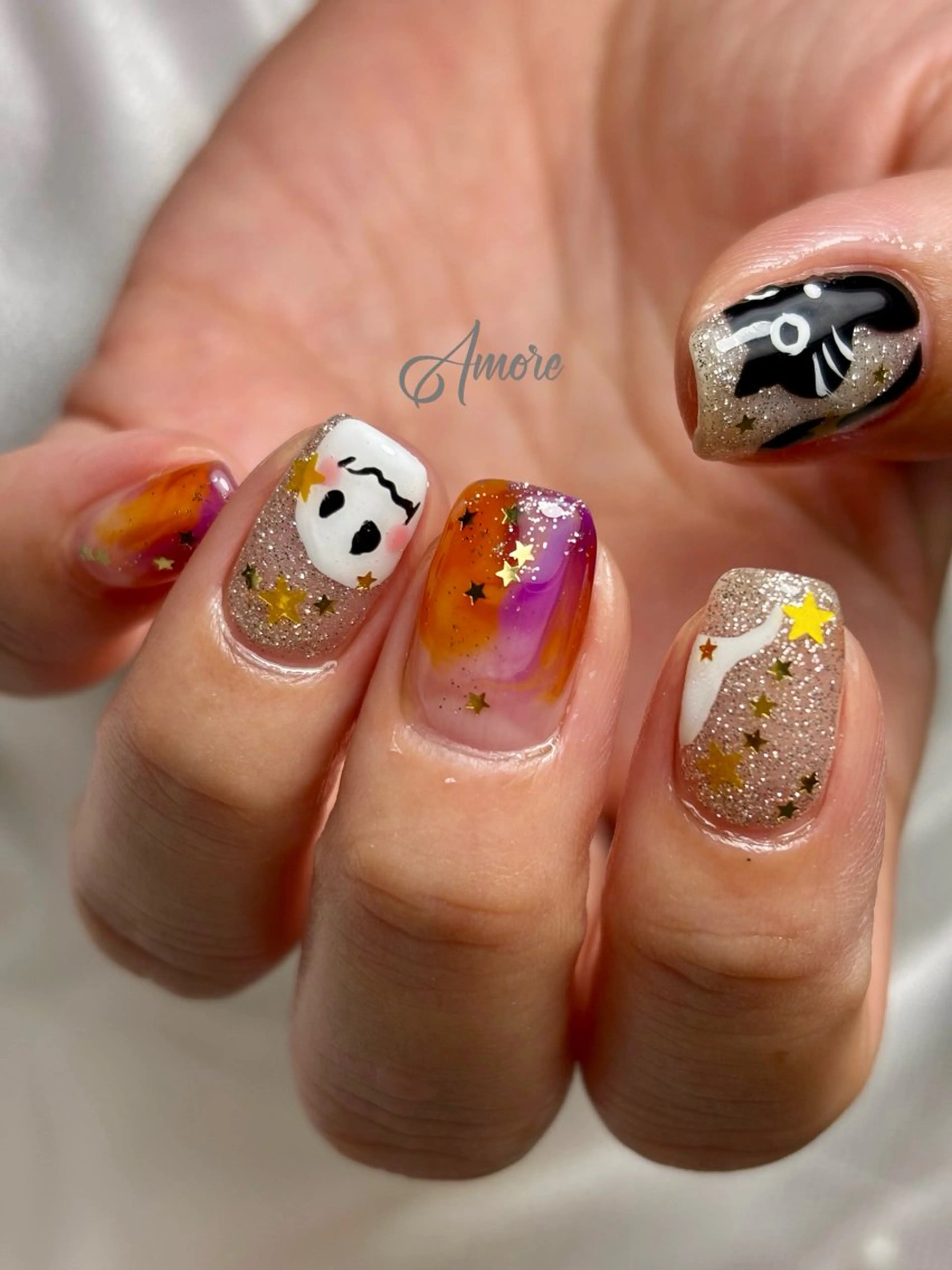 ネイル 桜ネイル ジェルネイル ハロウィン キラキラネイル 韓国ネイル You kyehwaのネイルデザイン