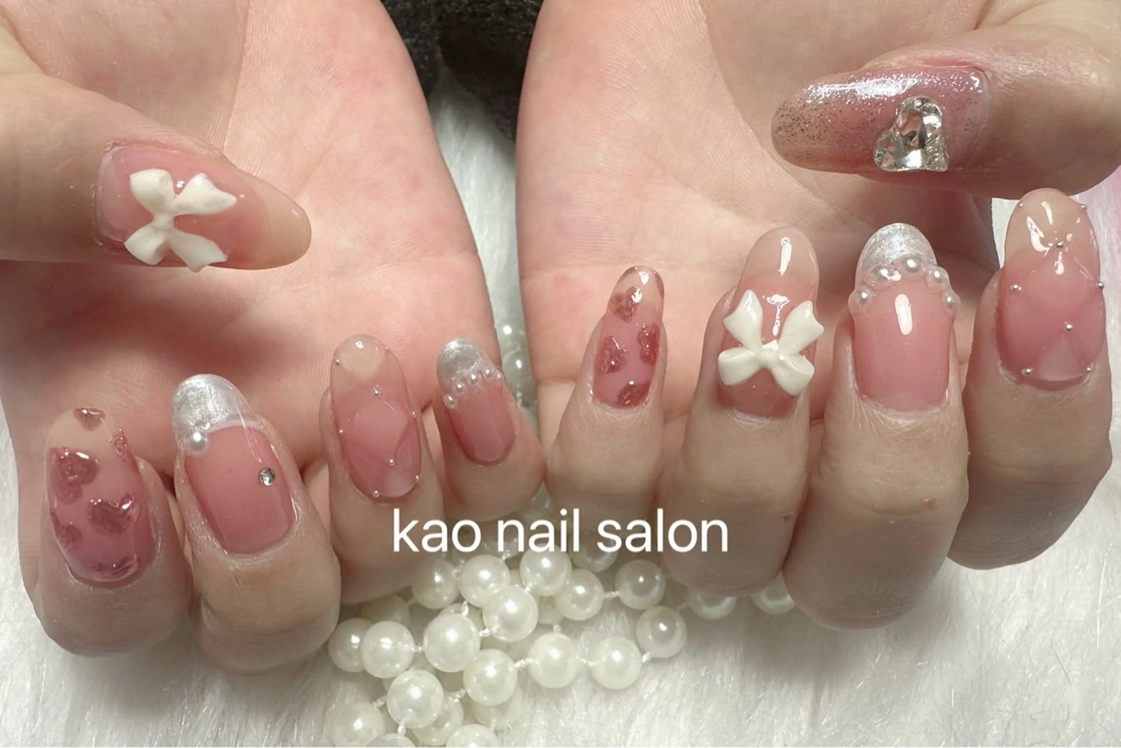 ネイル ハンドネイル kao nail マグネット/長さだしのネイルデザイン