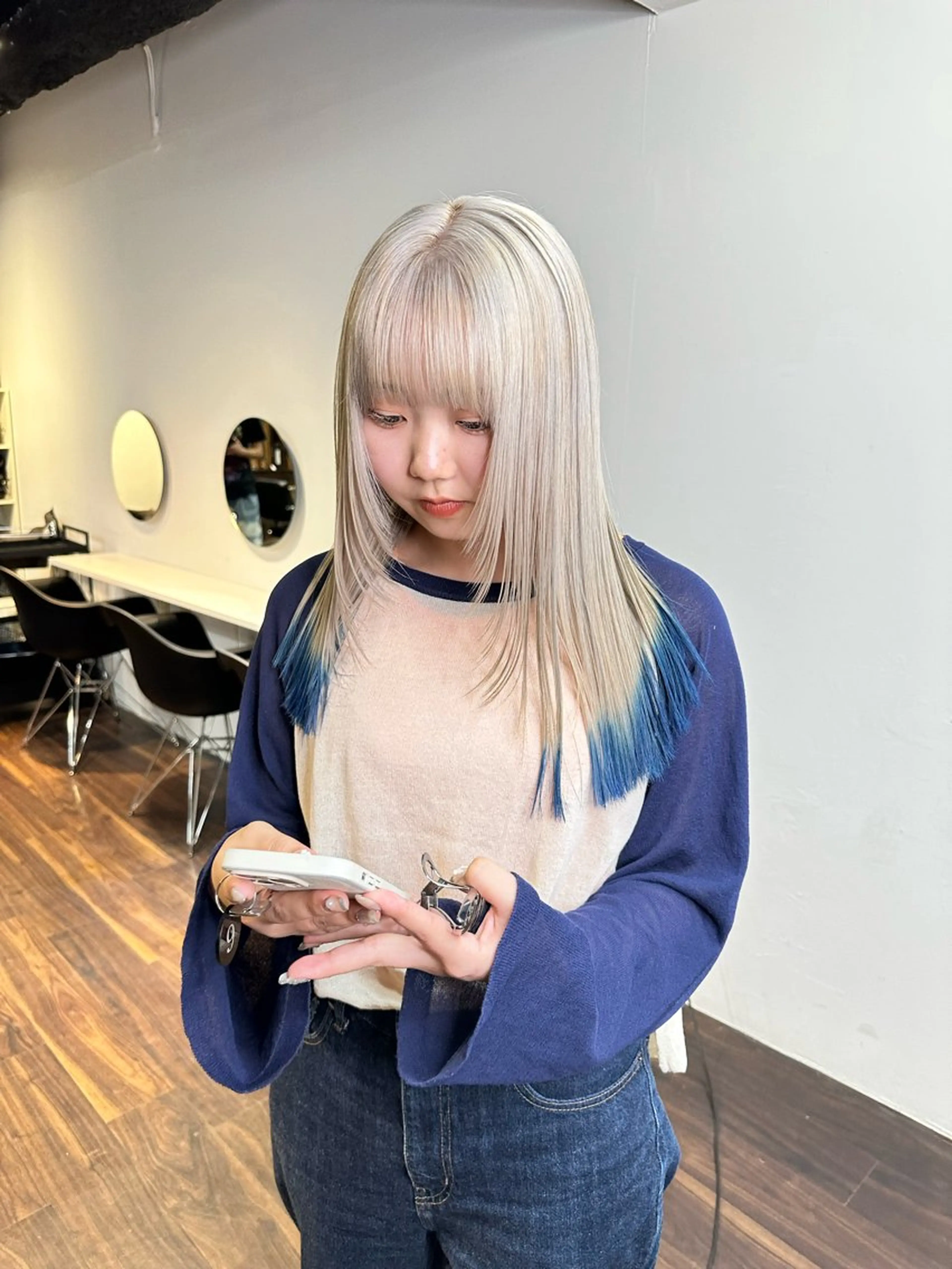 ロング カラー カット ヘアカラー トリートメント ワンホンヘア ケラチン/Kaitoのヘアスタイル