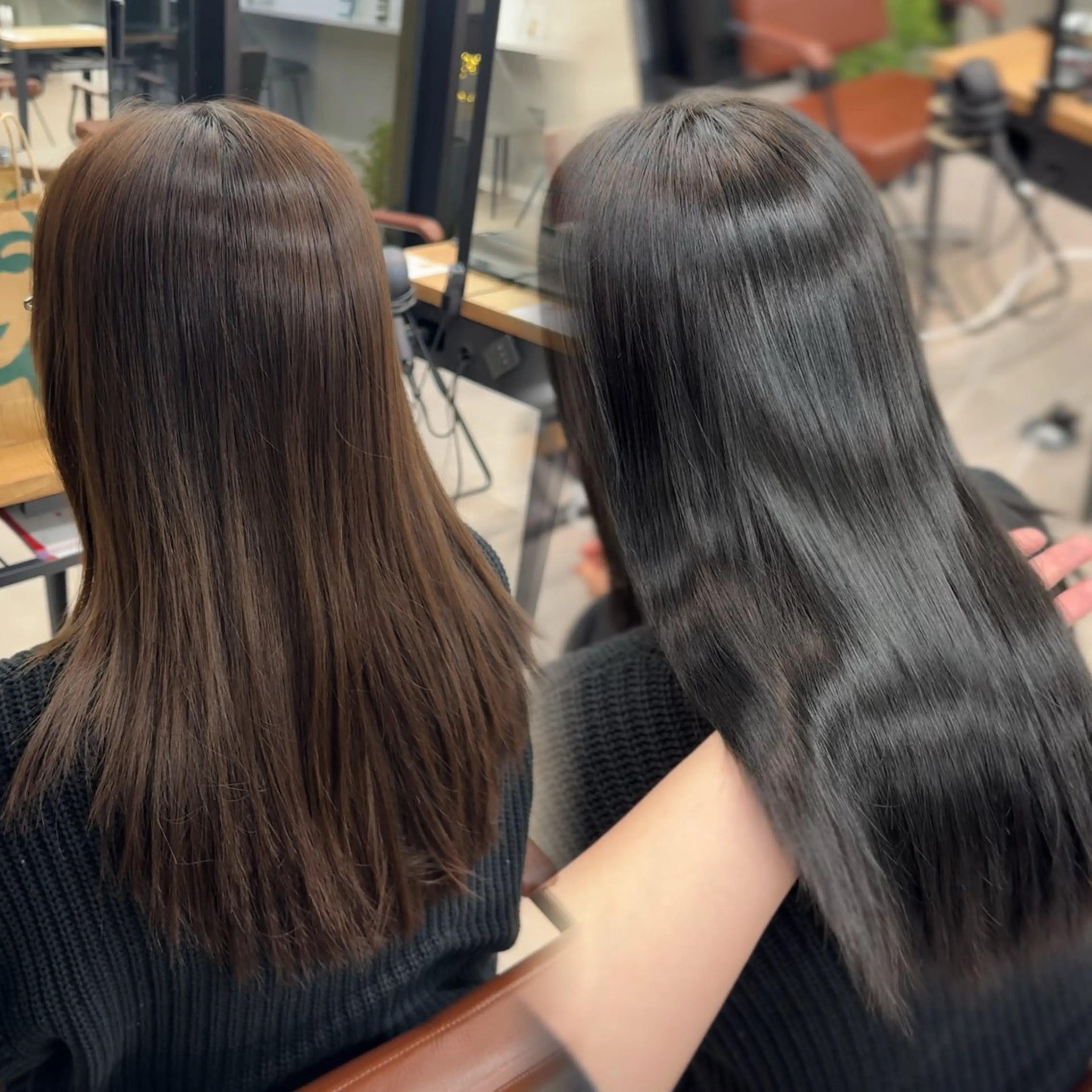 セミロング ヘアカラー ヘアアレンジ/ 透明感カラー/まひろのヘアスタイル