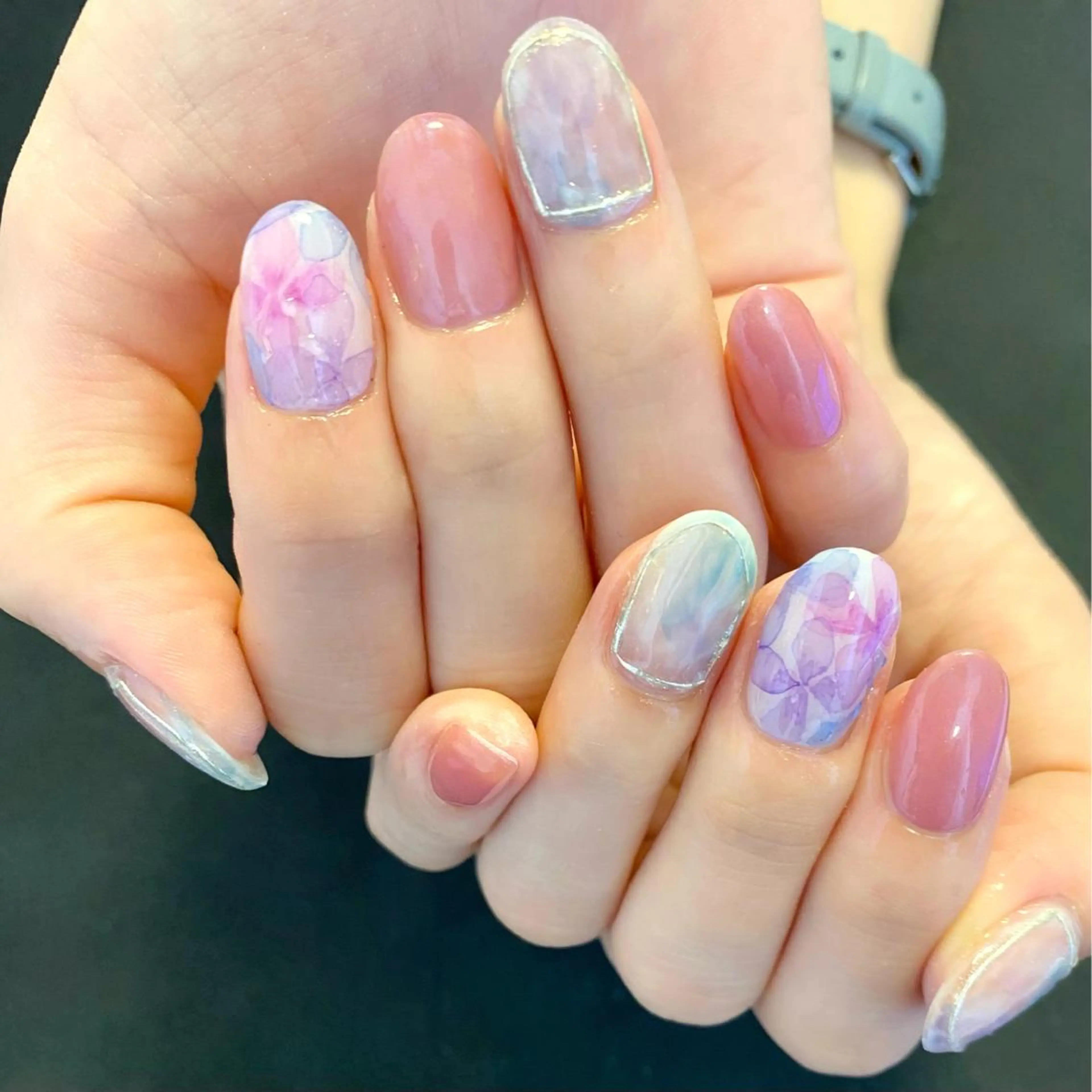 ネイル アートネイル ミラーネイル 持ち込み nail*157 .のネイルデザイン
