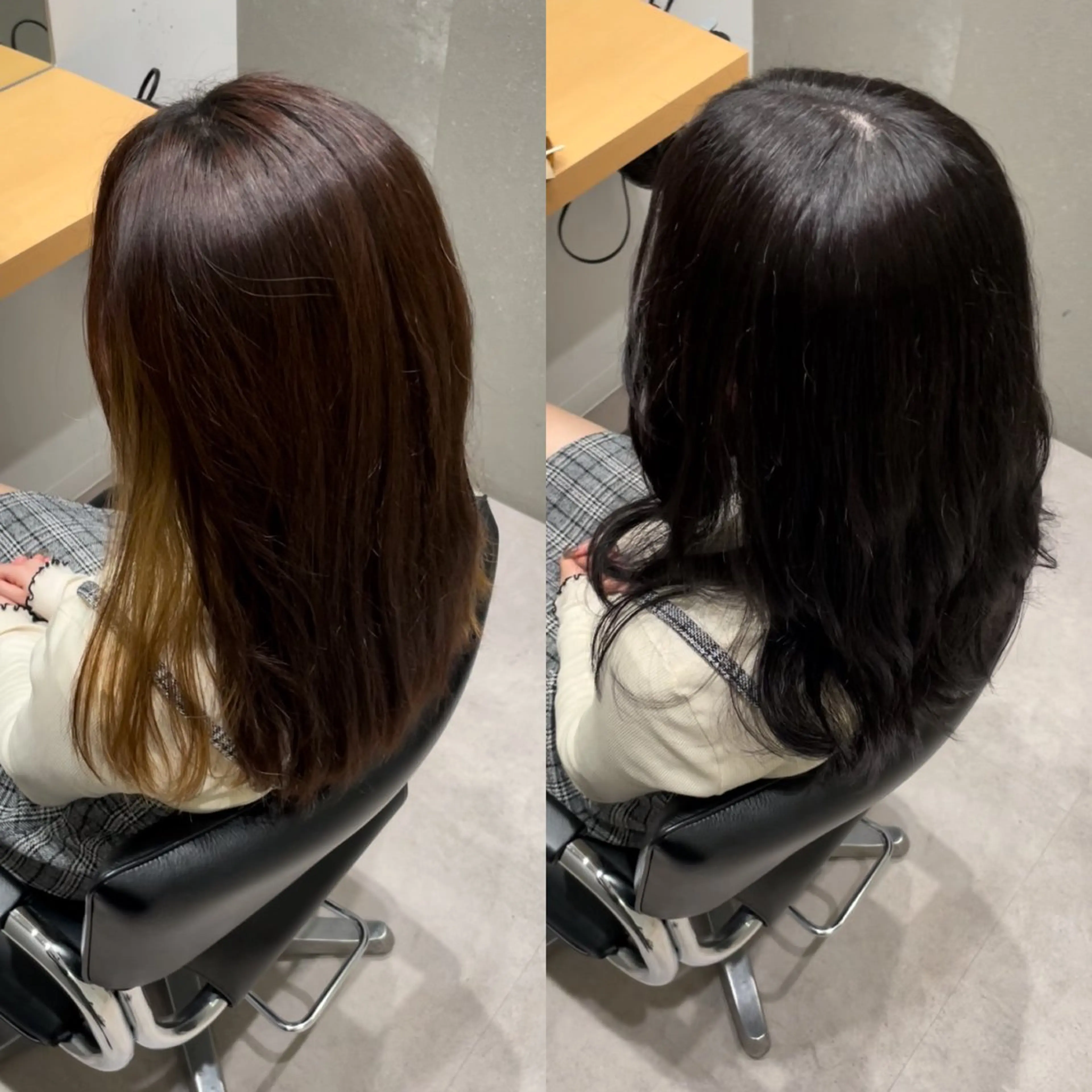 ミディアム カラー アディクシーカラー 透明感カラー エドルカラー グレージュ トリートメント 髪質改善ヘアケア 艶髪特化/上田のヘアスタイル