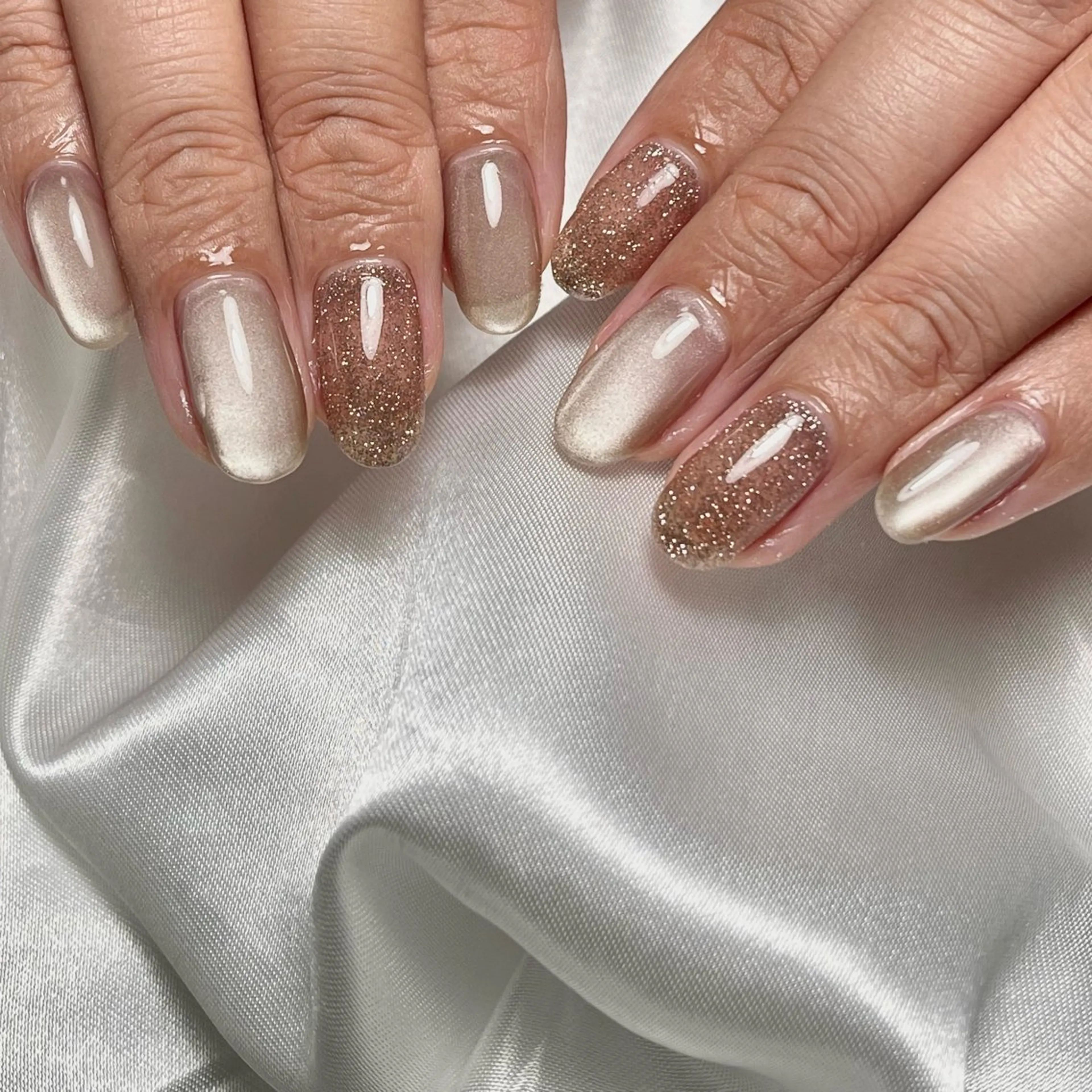 ネイル フラッシュネイル マグネットネイル ワンカラーネイル ハンドネイル RE SALONのネイルデザイン