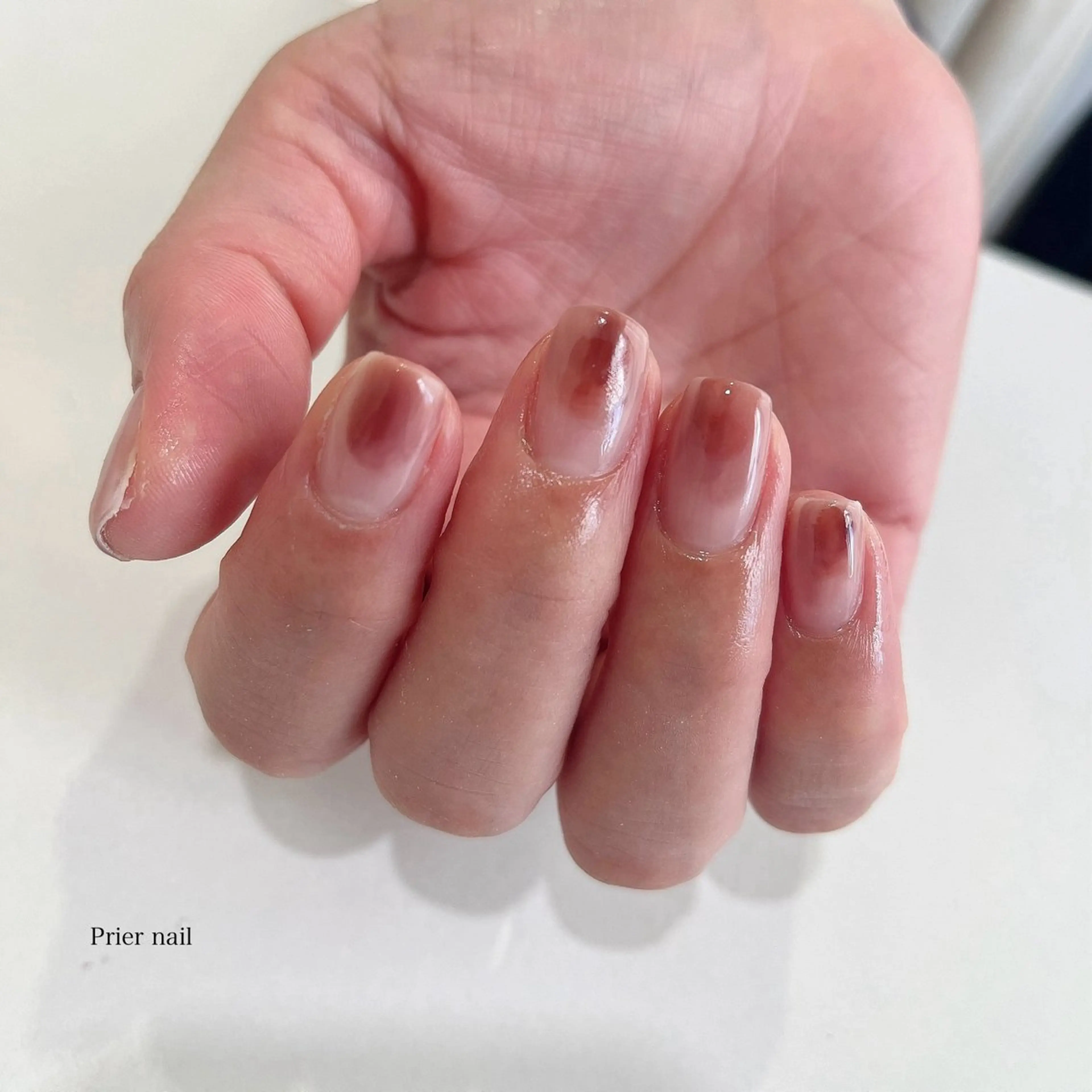 ネイル アートネイル ニュアンスネイル Prier×Kew hair所属・Prier nailのネイルデザイン