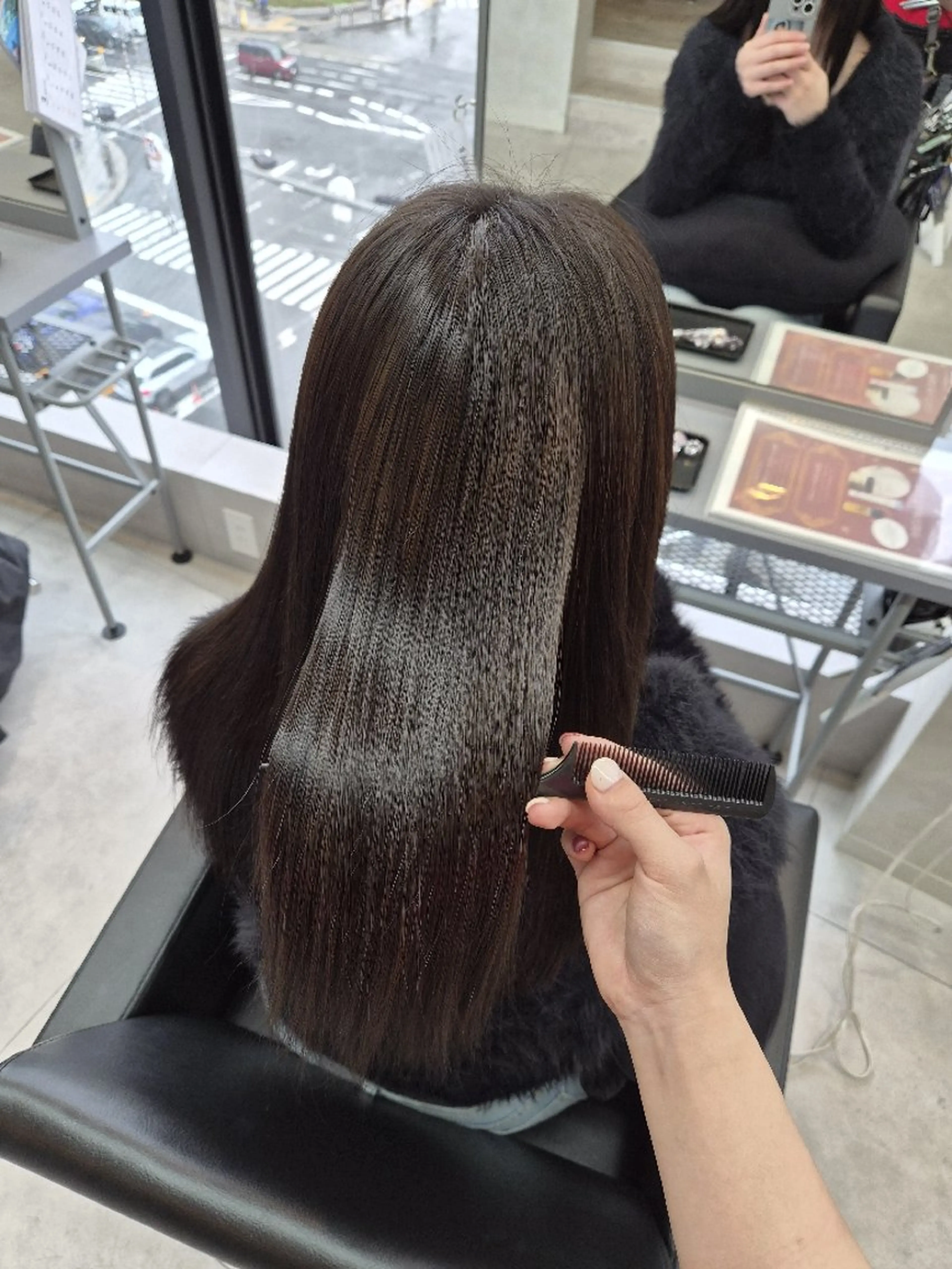 ロング 縮毛矯正 寺西紗友望/髪質改善 /ストレート/ボブのヘアスタイル