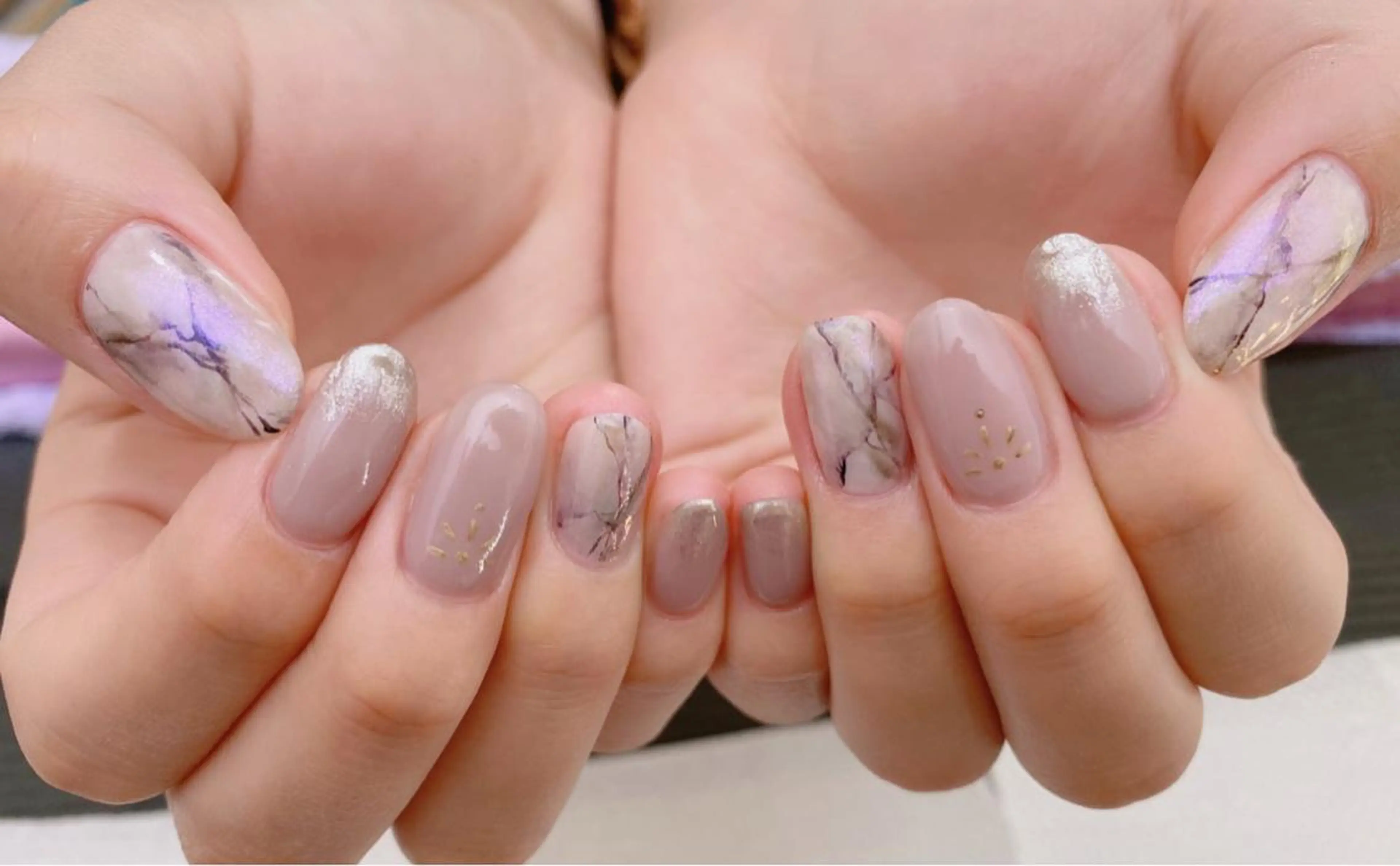 ネイル 大理石ネイル(マーブル) ミラーネイル ニュアンスネイル ハンドネイル ハンドケア u sのネイルデザイン